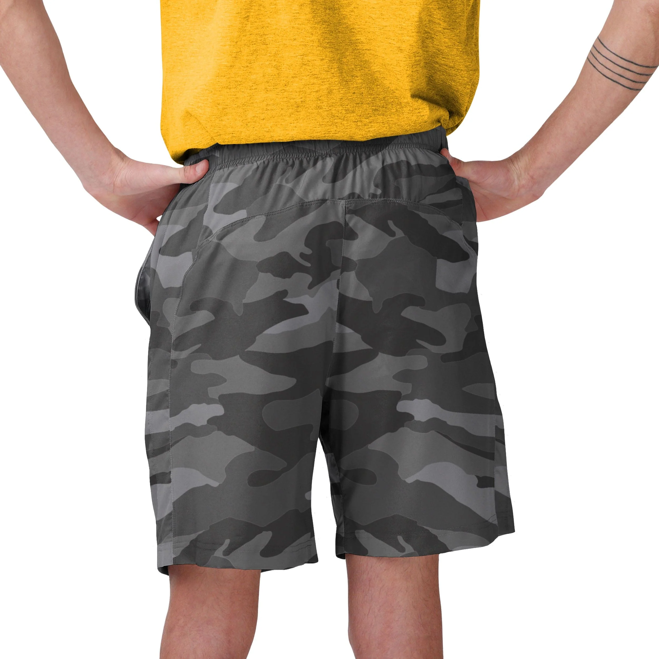 Pittsburgh Steelers NFL Mens Tonal Camo Woven Shorts - Image 3
