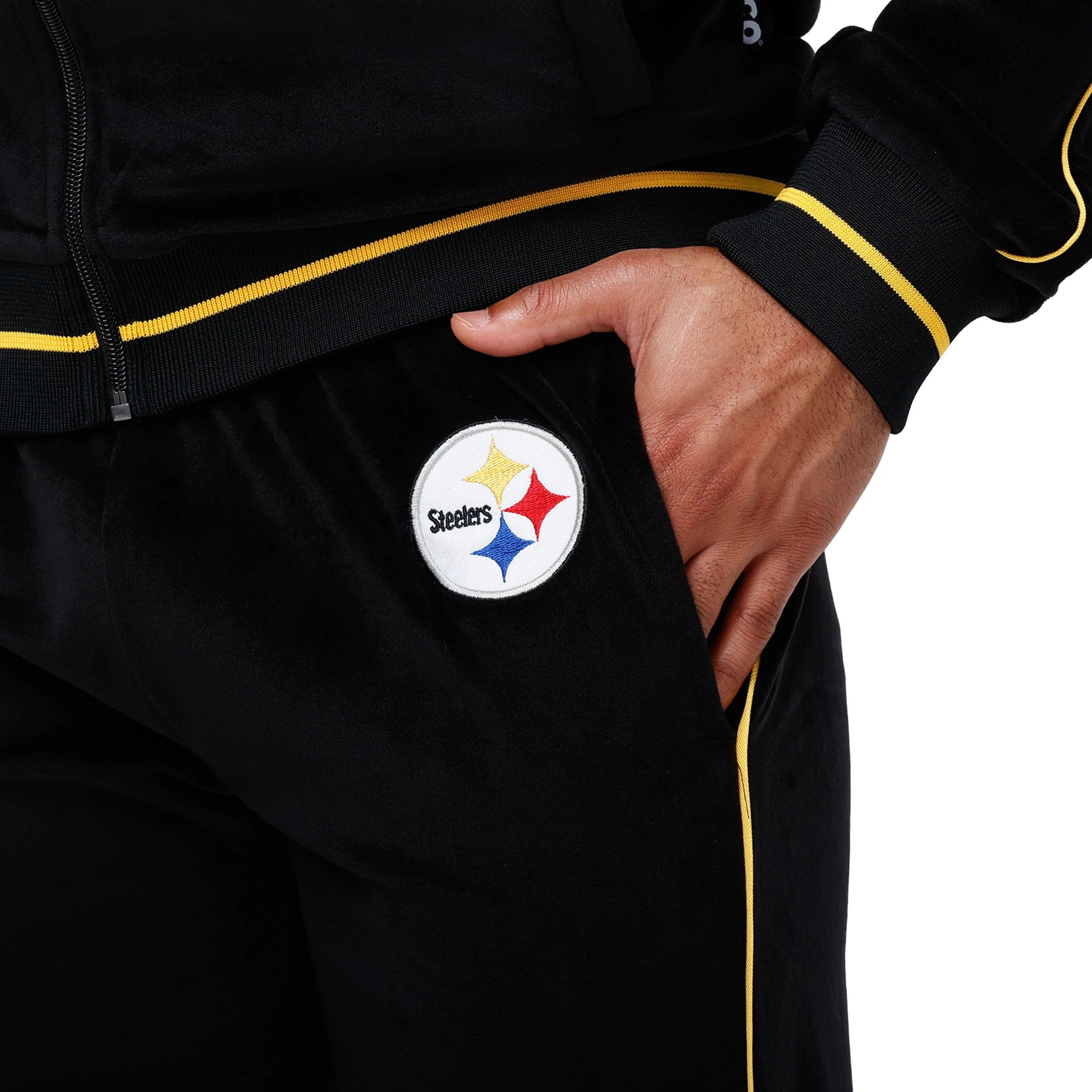 Pittsburgh Steelers NFL Mens Velour Pants - Image 3