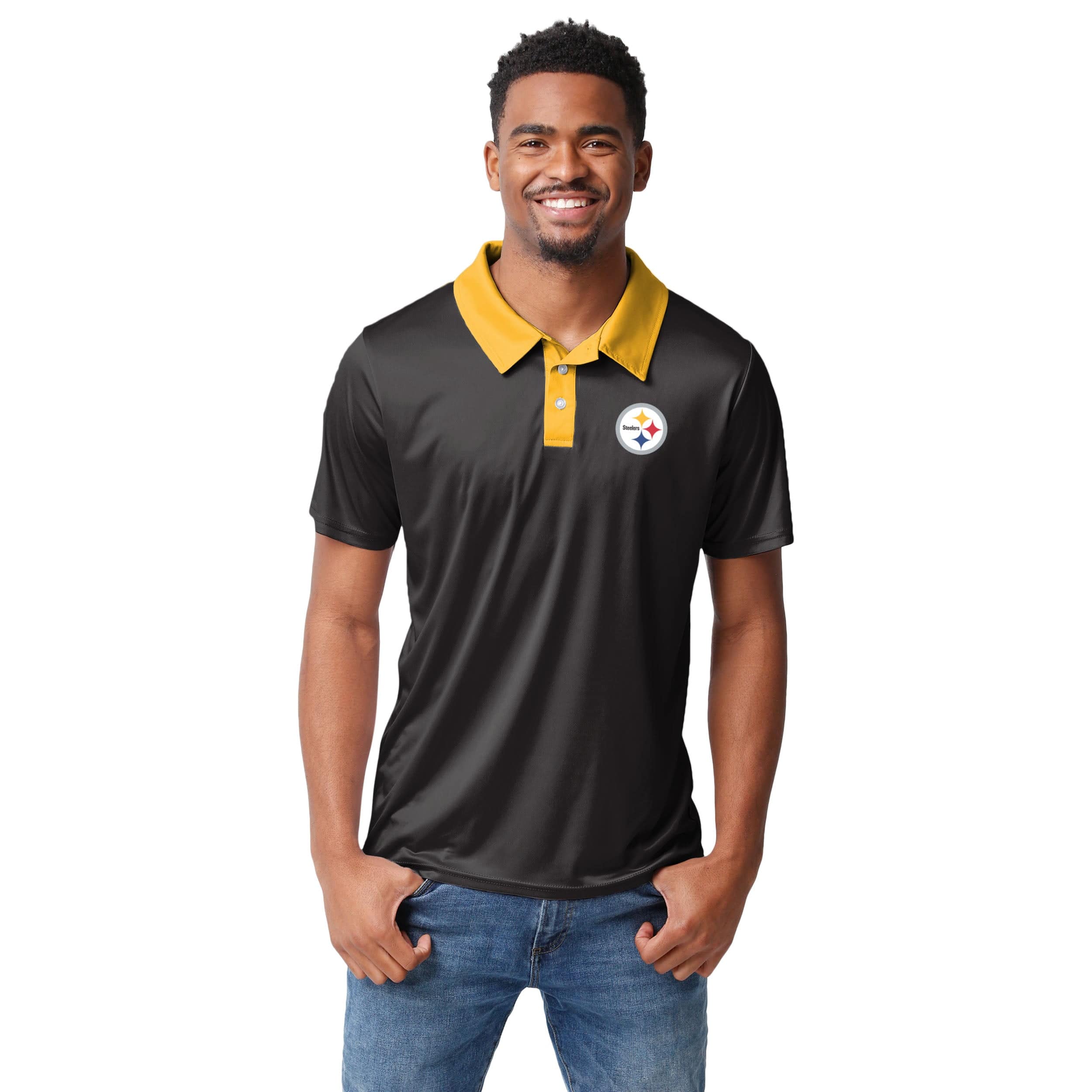 Pittsburgh Steelers NFL Mens Workday Warrior Polyester Polo - Image 2