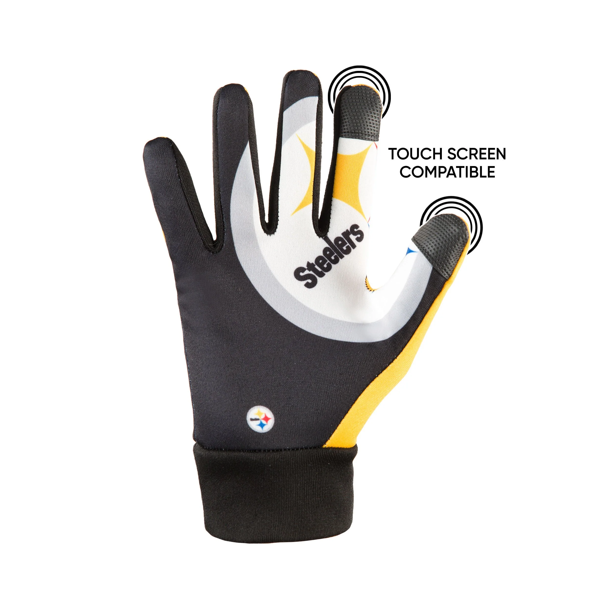 Pittsburgh Steelers NFL Palm Logo Texting Gloves - Image 3