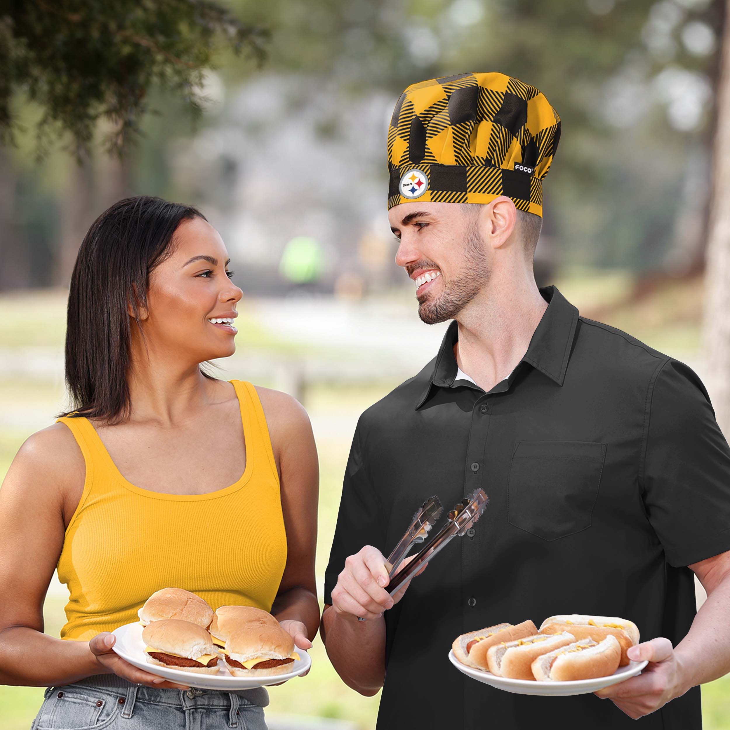 Pittsburgh Steelers NFL Plaid Chef Hat - Image 3