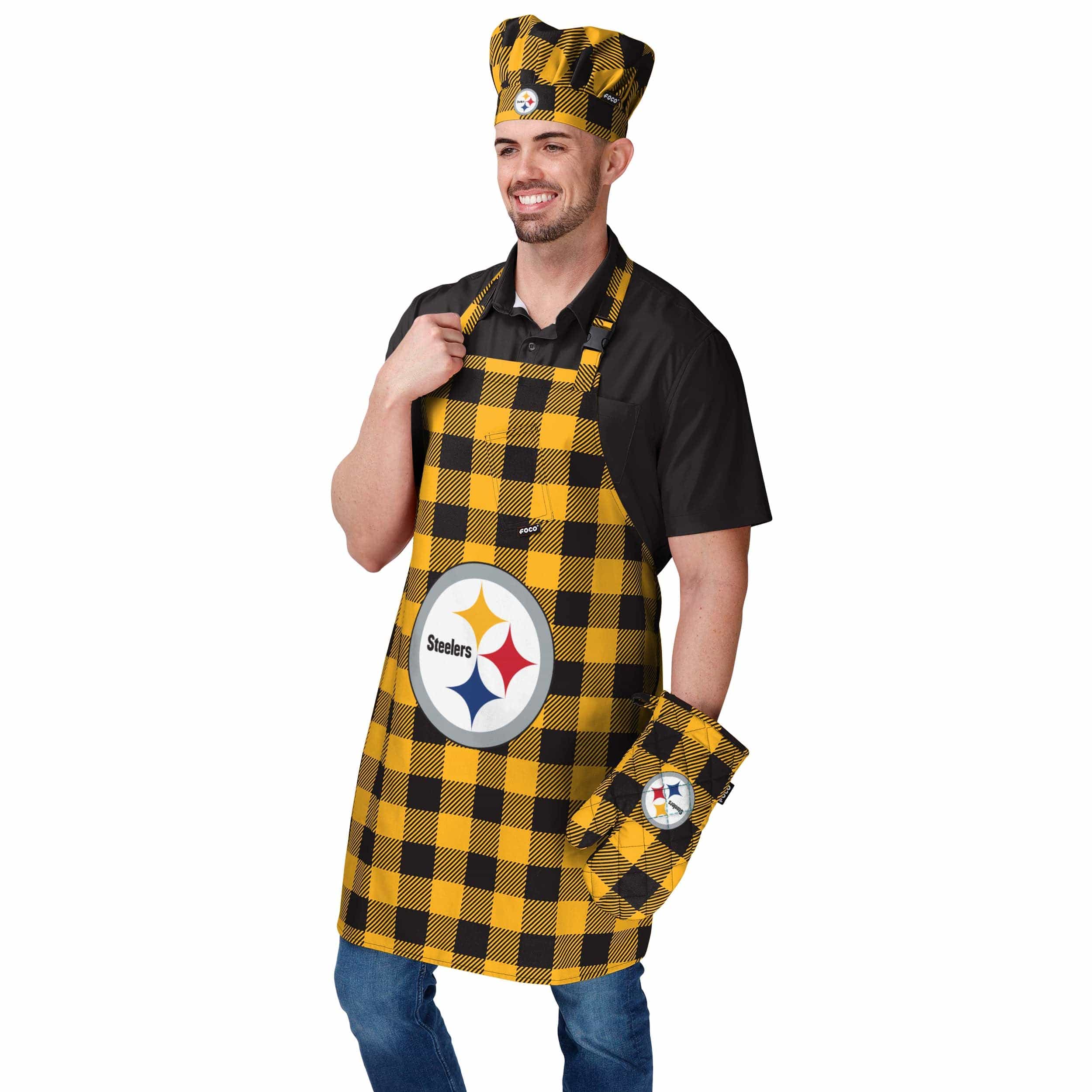 Pittsburgh Steelers NFL Plaid Chef Set - Image 2