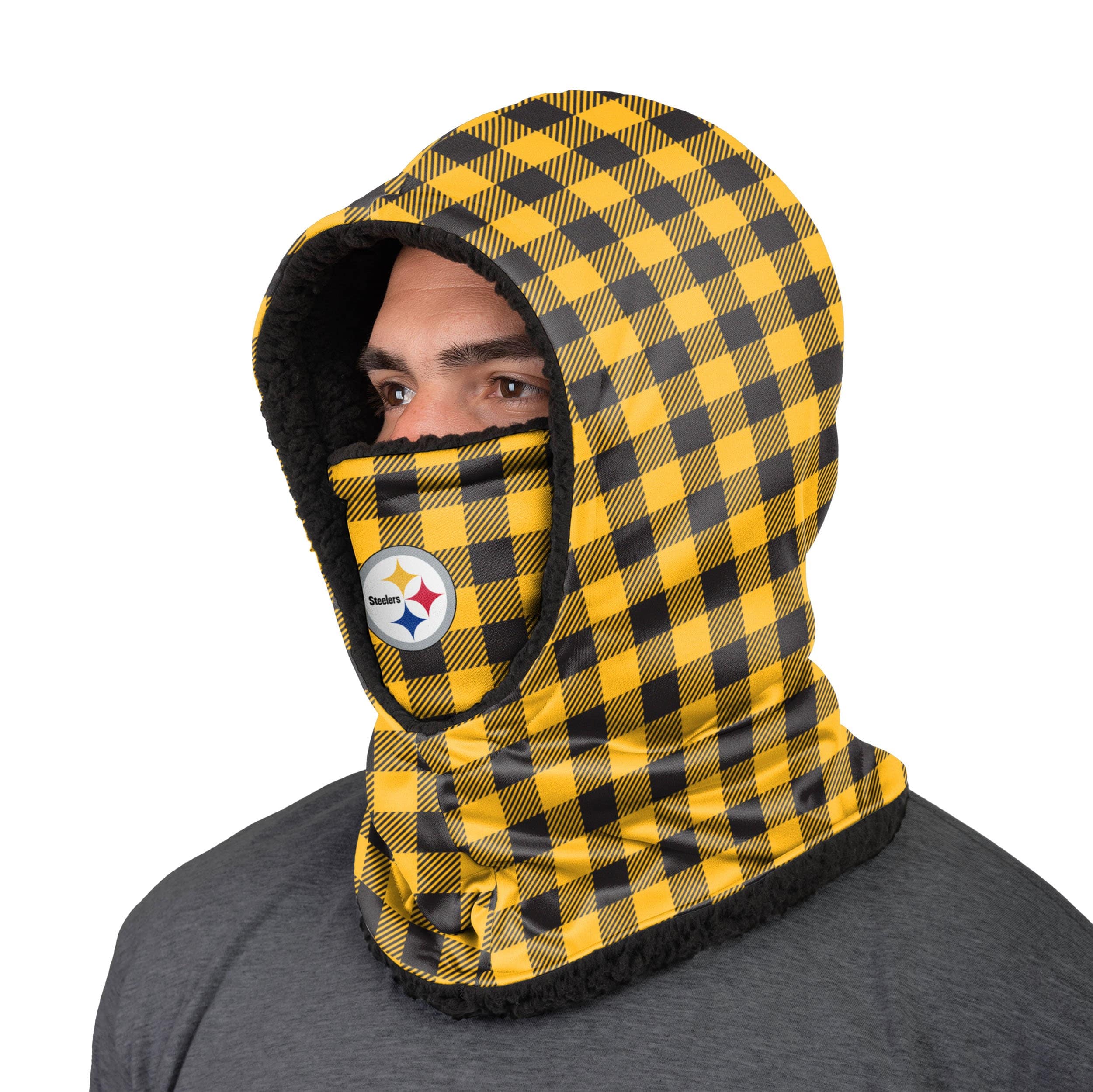 Pittsburgh Steelers NFL Plaid Hooded Gaiter - Image 2
