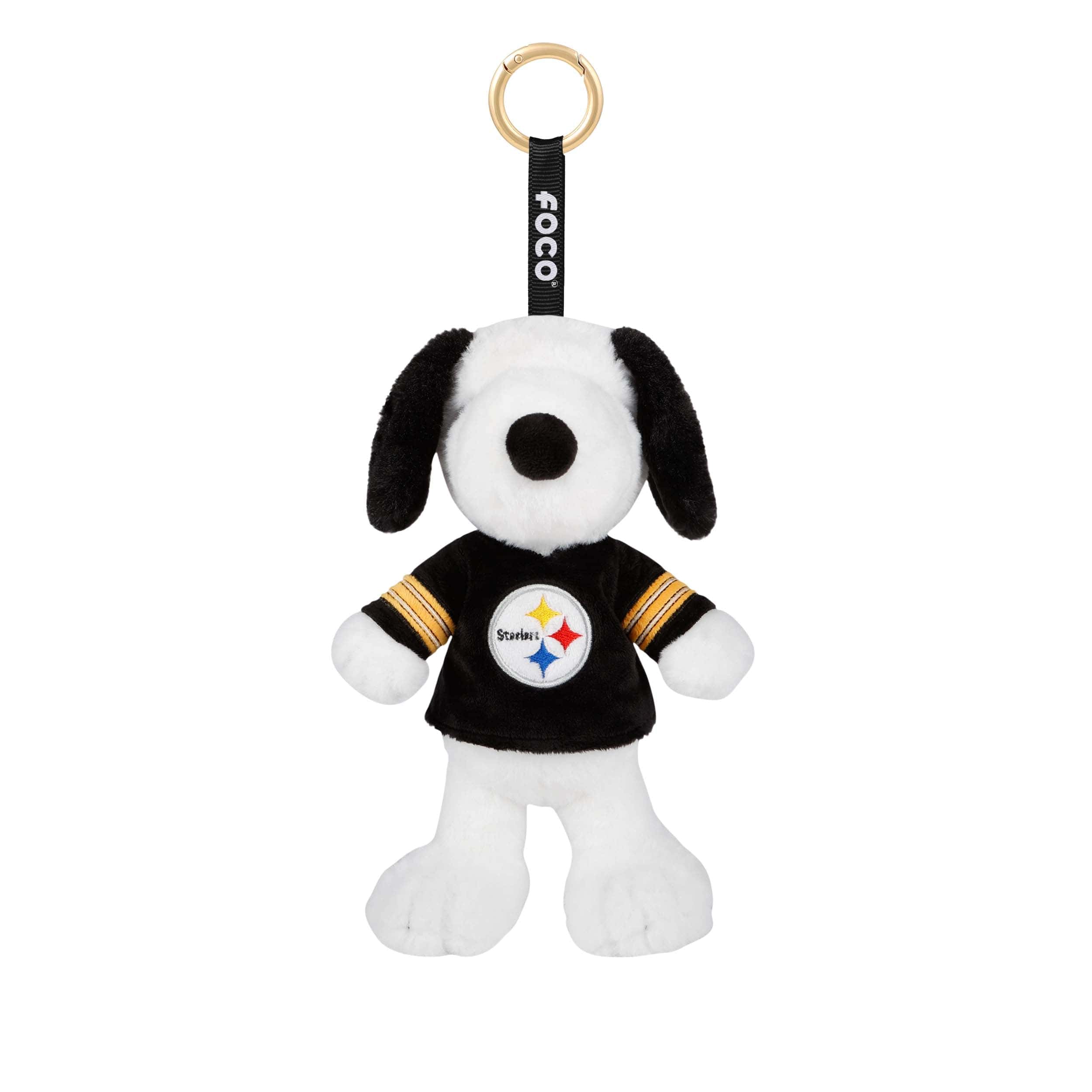 Pittsburgh Steelers NFL Plush Snoopy Peanuts Bag Charm Keychain - Image 2