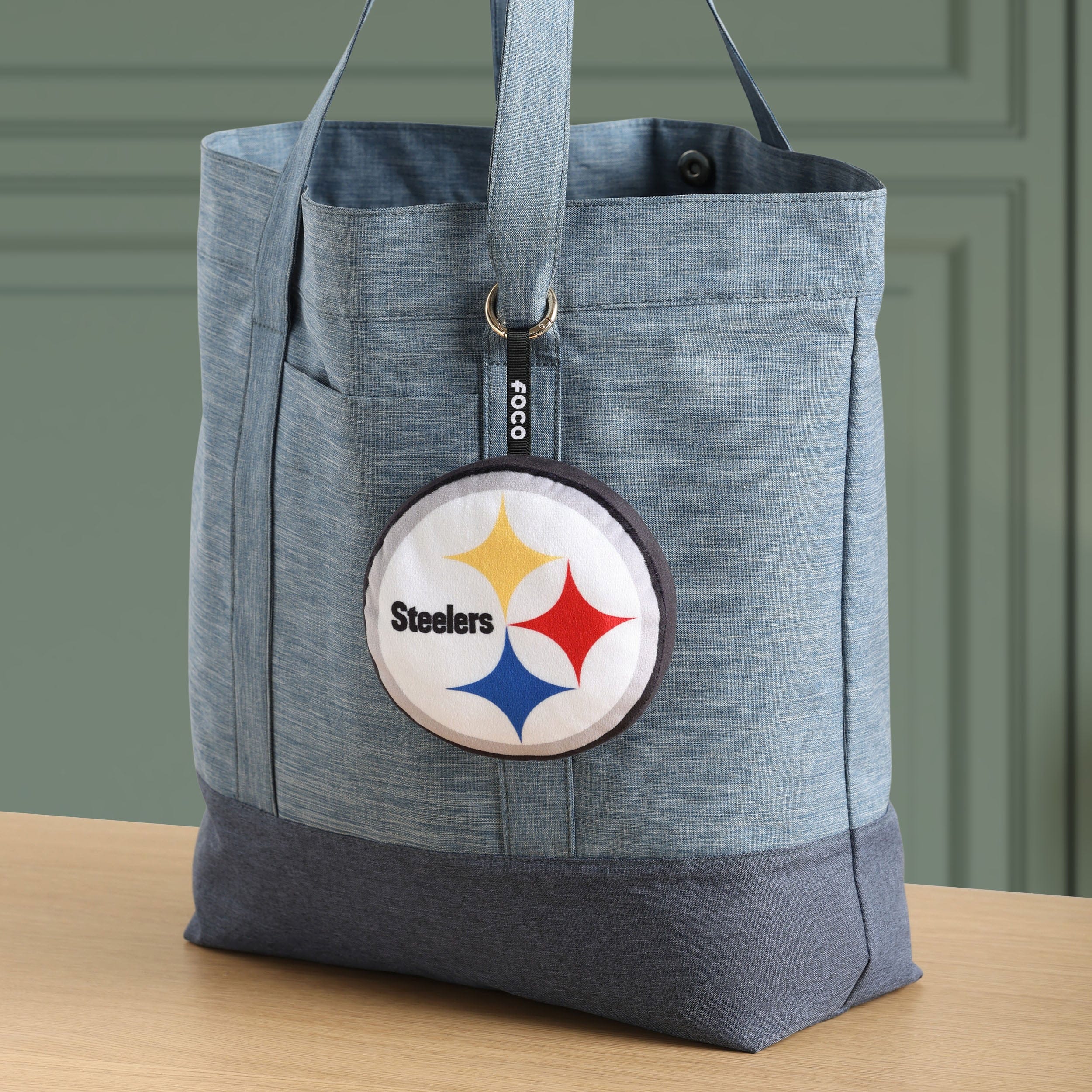 Pittsburgh Steelers NFL Plush Team Logo Bag Charm Keychain - Image 2