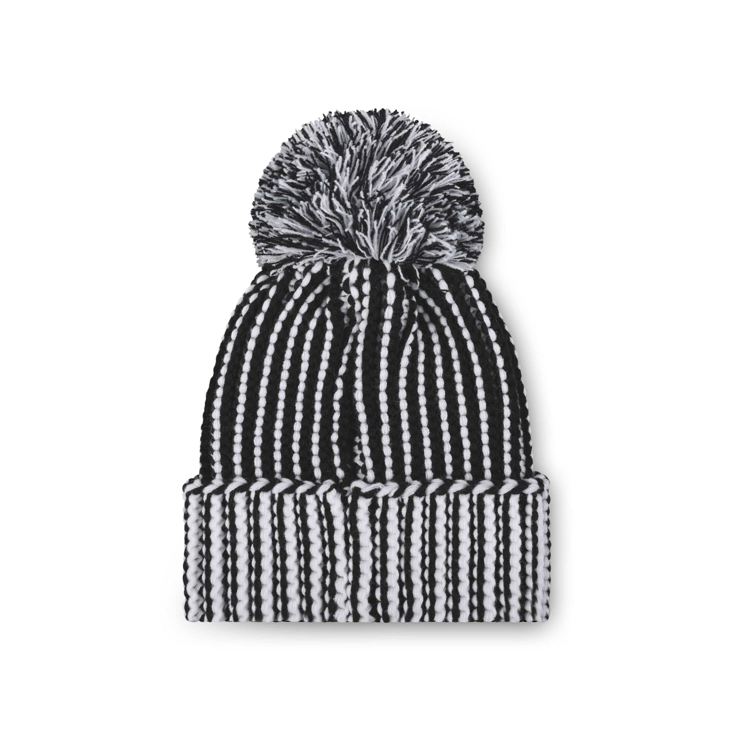 Pittsburgh Steelers NFL Primary Logo Vertical Knit Pom Beanie - Image 2