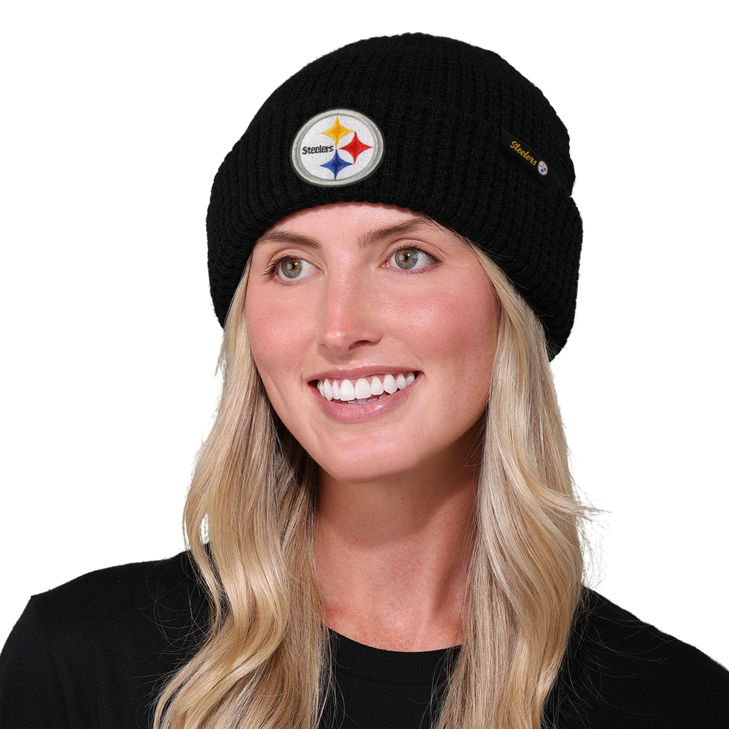 Pittsburgh Steelers NFL Primary Logo Waffle Beanie - Image 3