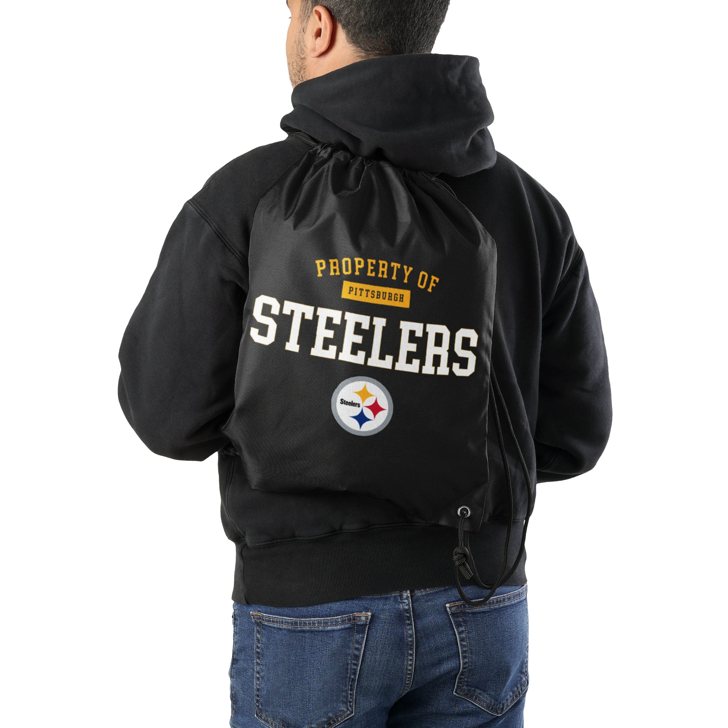 Pittsburgh Steelers NFL Property Of Drawstring Backpack - Image 2