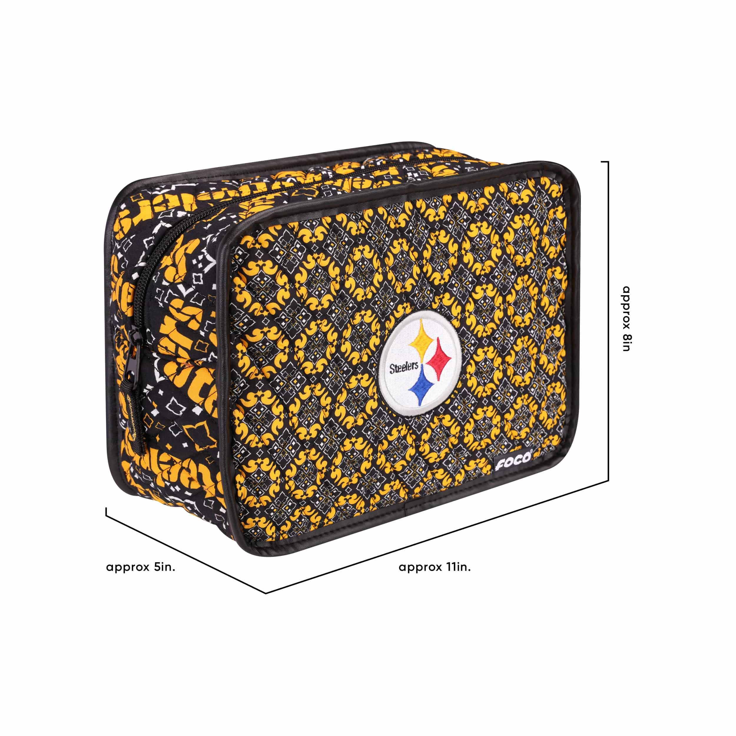 Pittsburgh Steelers NFL Quilted Printed Cosmetic Bag - Image 3