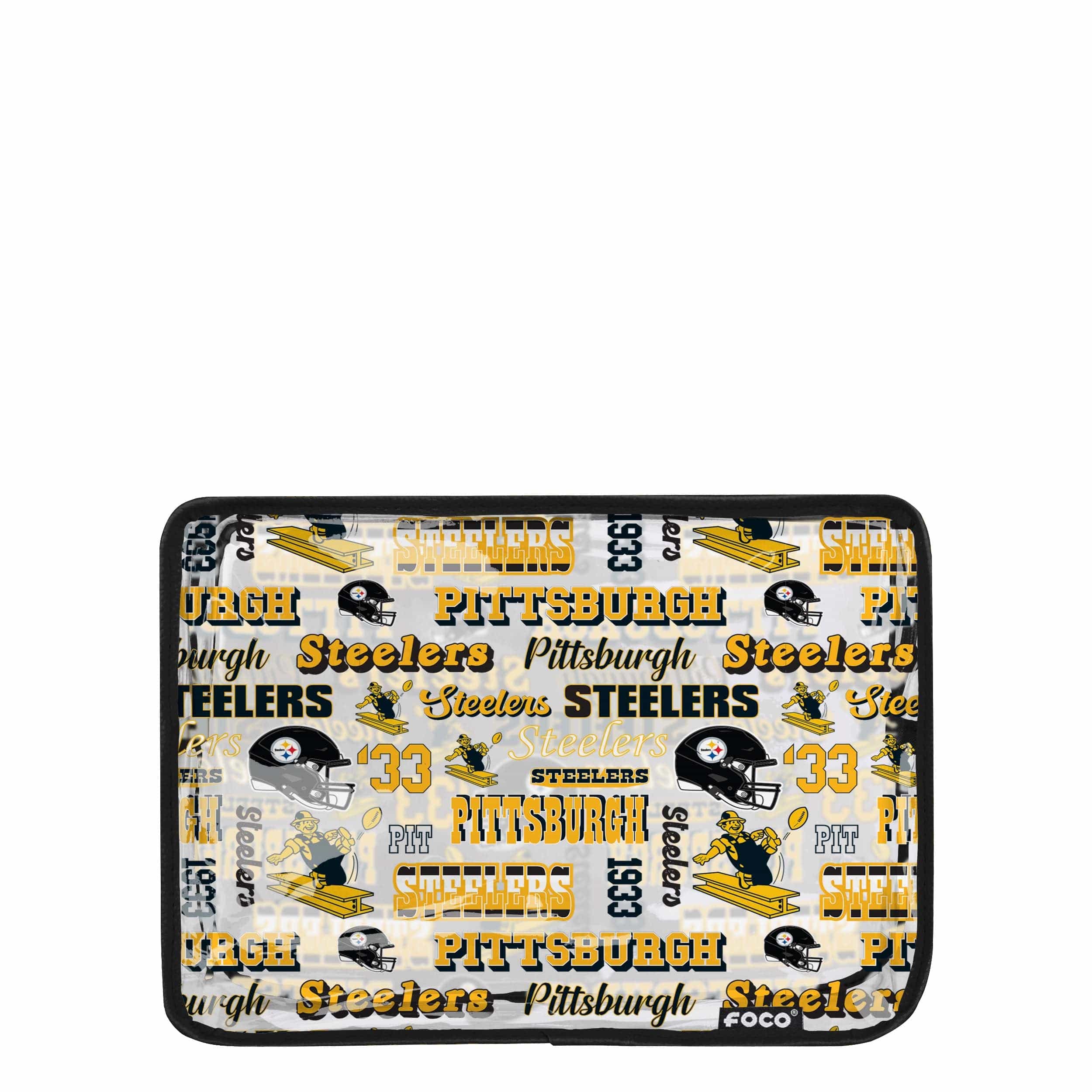 Pittsburgh Steelers NFL Repeat Retro Print Clear Cosmetic Bag - Image 3