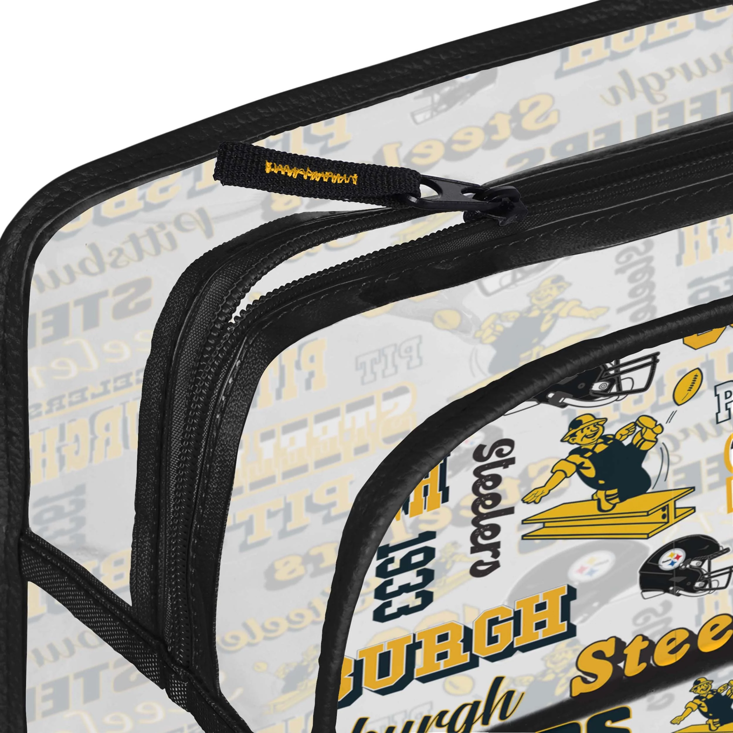 Pittsburgh Steelers NFL Repeat Retro Print Clear Cosmetic Bag - Image 4
