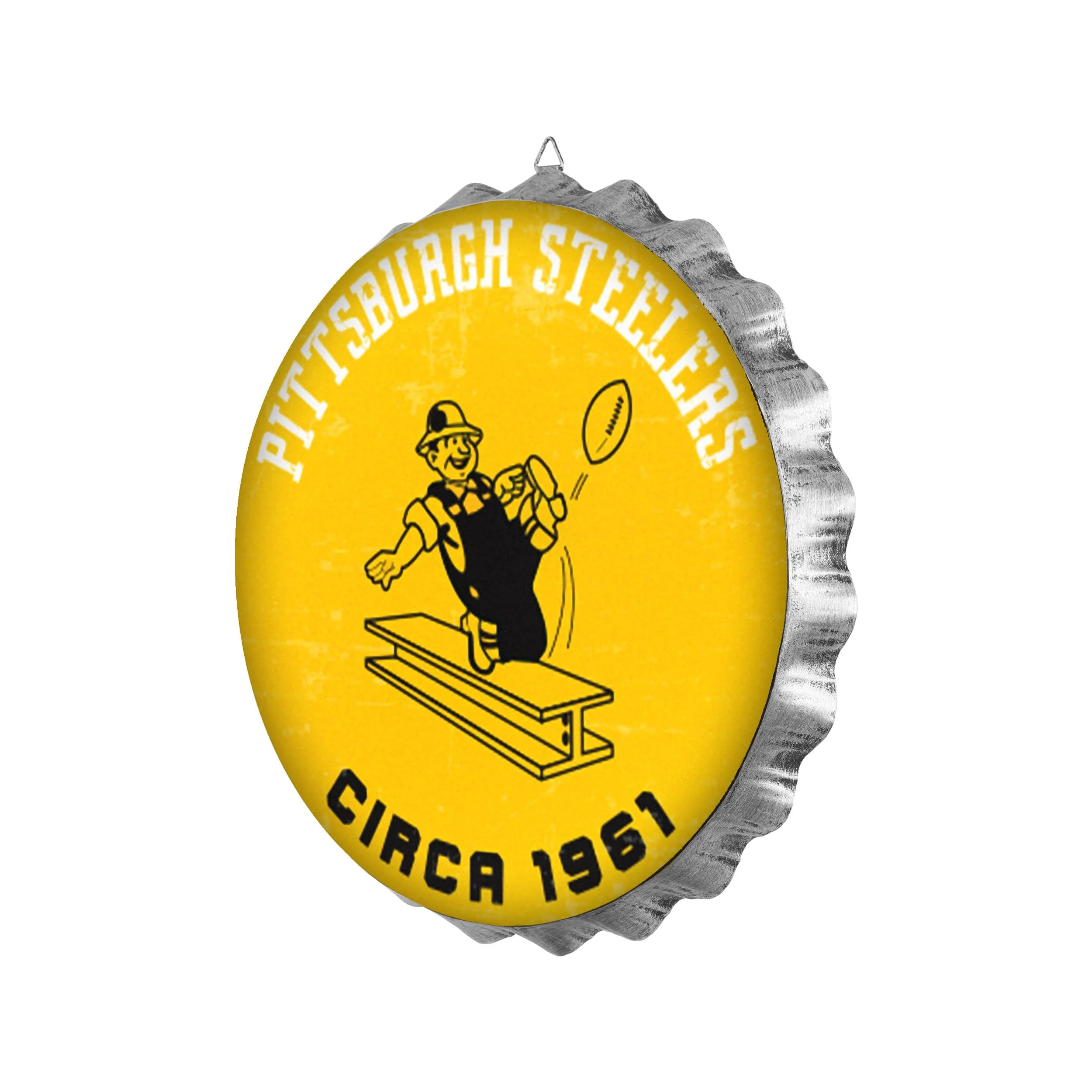 Pittsburgh Steelers NFL Retro Bottle Cap Wall Sign - Image 2