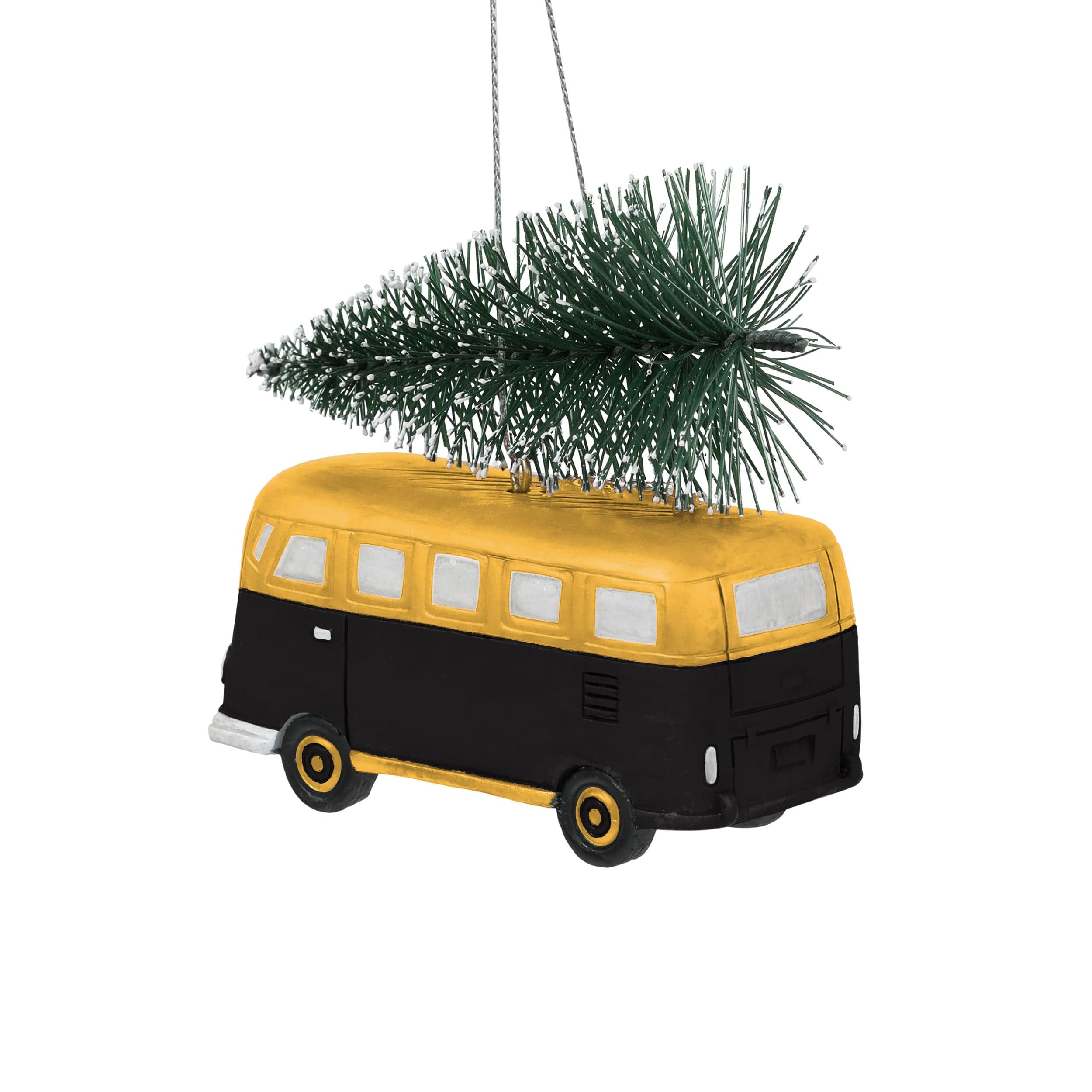 Pittsburgh Steelers Retro Bus With Tree Ornament - Image 3