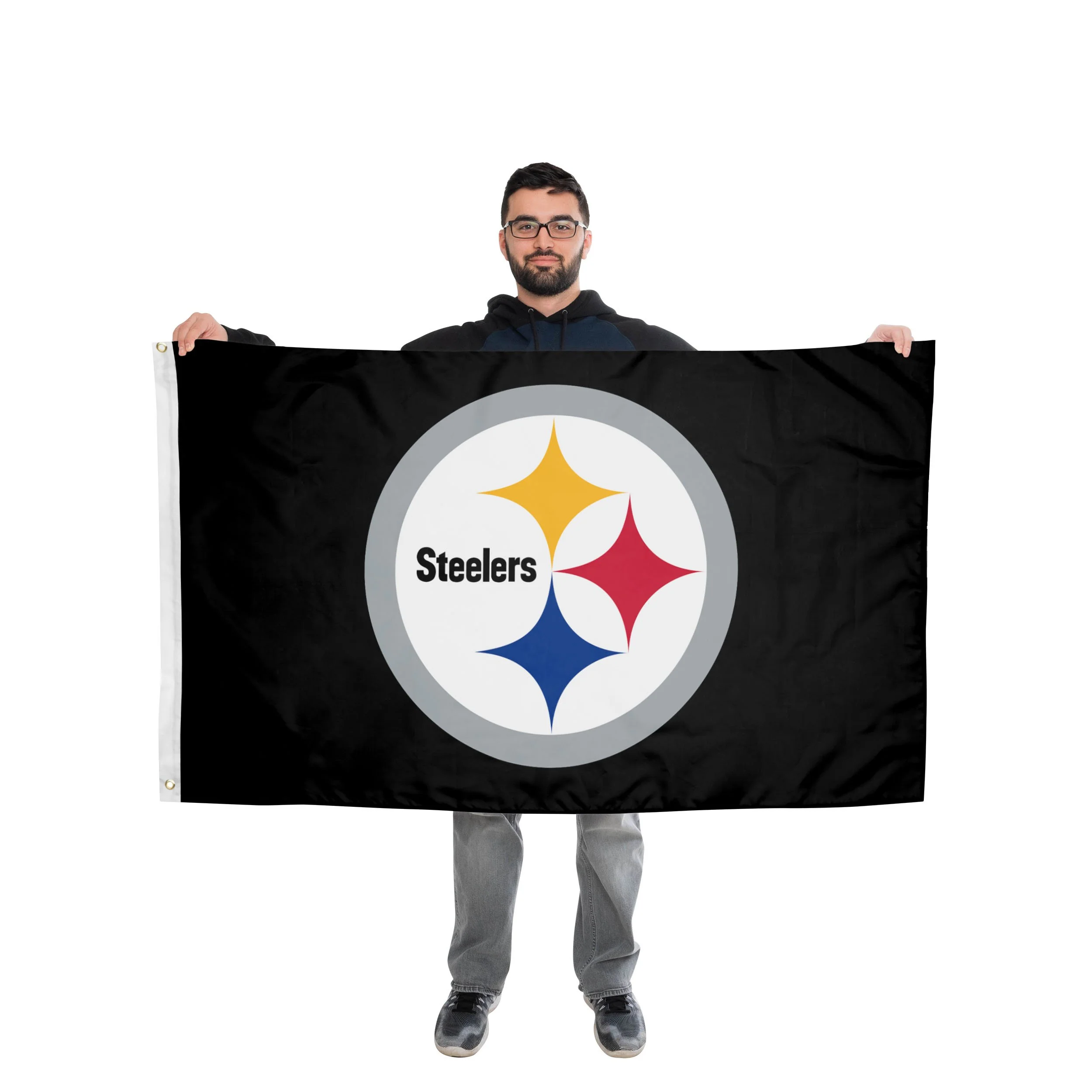 Pittsburgh Steelers NFL Solid Horizontal Flag - Image 2