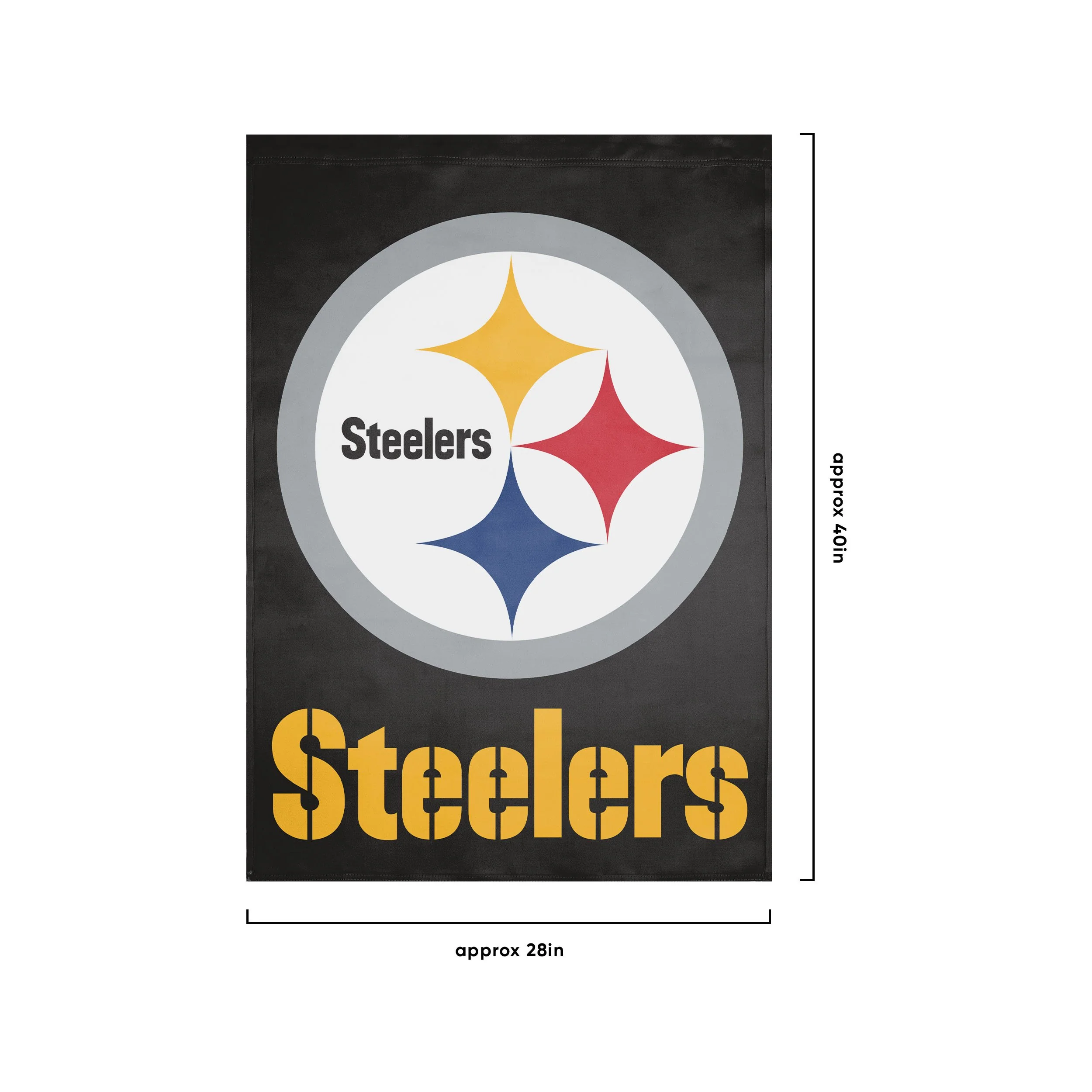 Pittsburgh Steelers NFL Solid Vertical Flag - Image 3