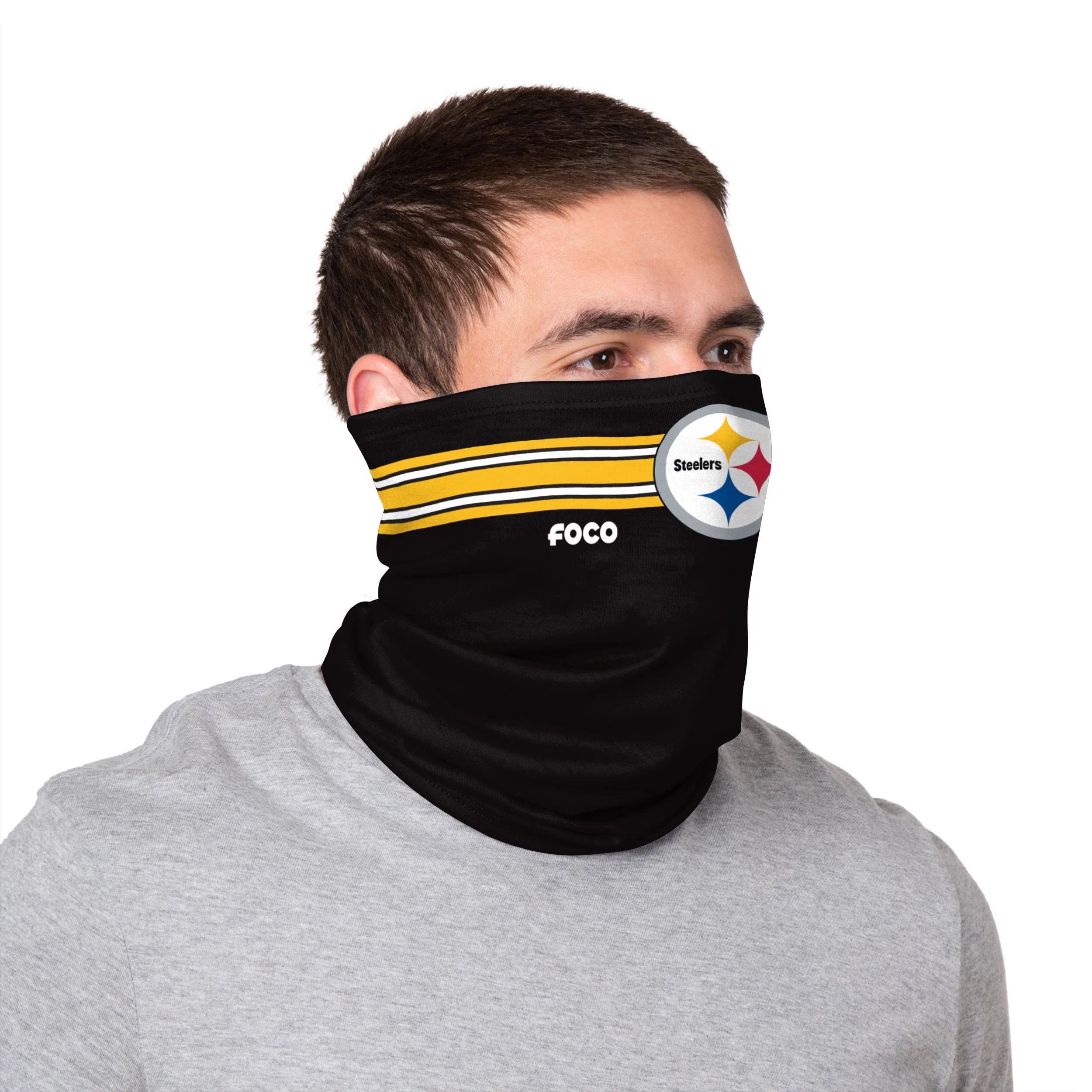 Pittsburgh Steelers NFL Stitched 2 Pack Gaiter Scarf - Image 3