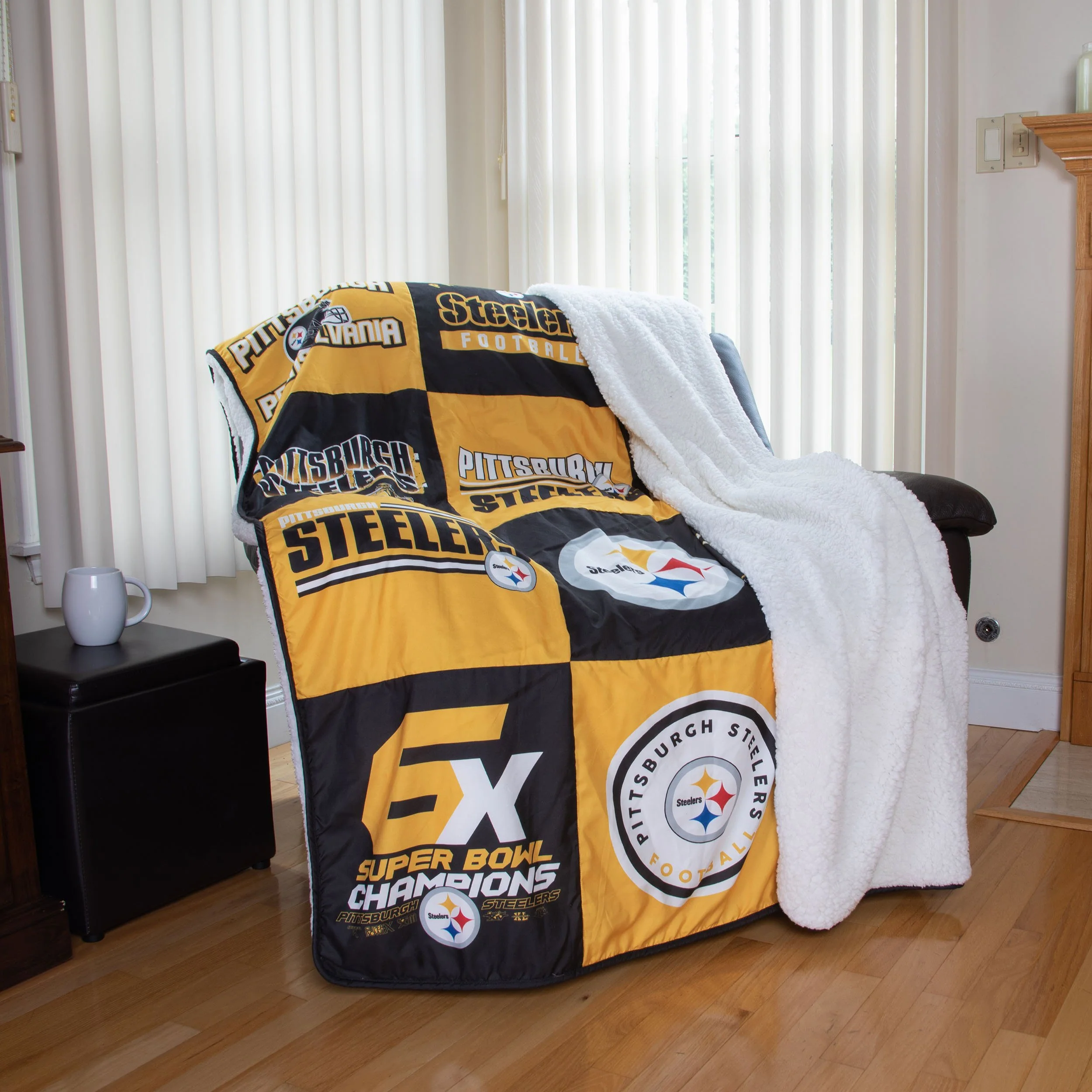 Pittsburgh Steelers NFL Team Pride Patches Quilt - Image 2