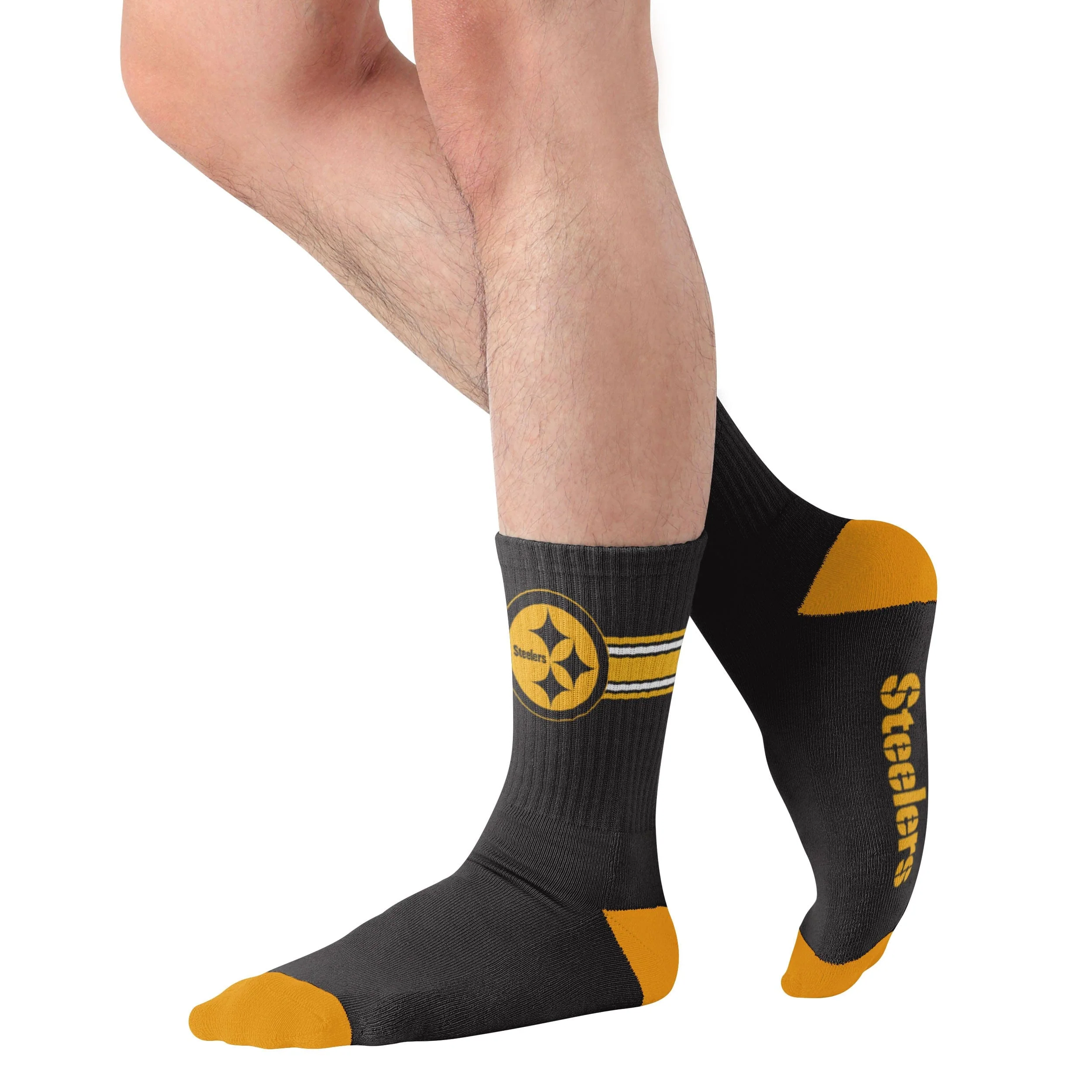 Pittsburgh Steelers NFL Team Stripe Crew Socks - Image 3