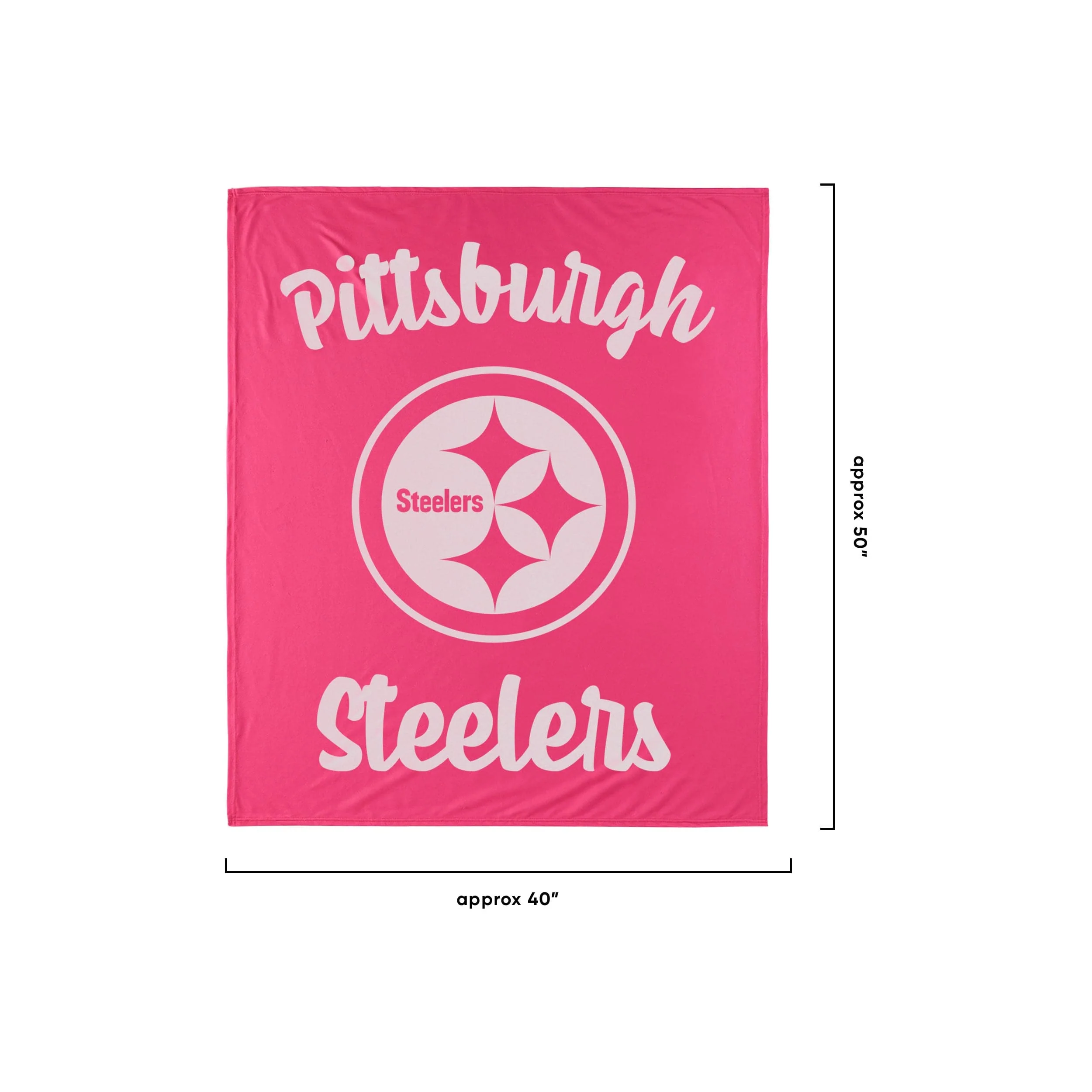 Pittsburgh Steelers NFL Throw Blanket With Plush Unicorn - Image 2