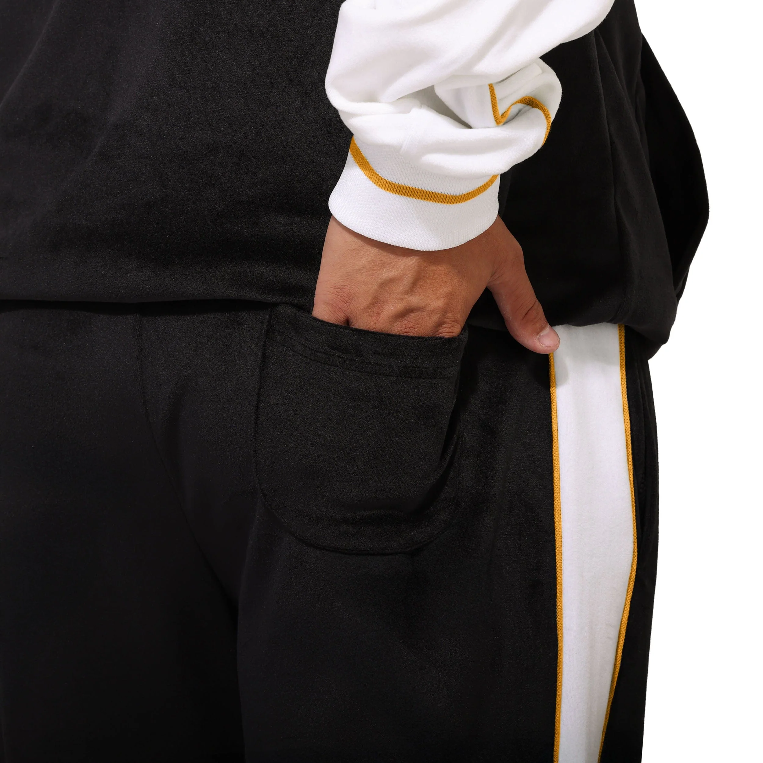 Pittsburgh Steelers NFL Two Tone Velour Pants - Image 4