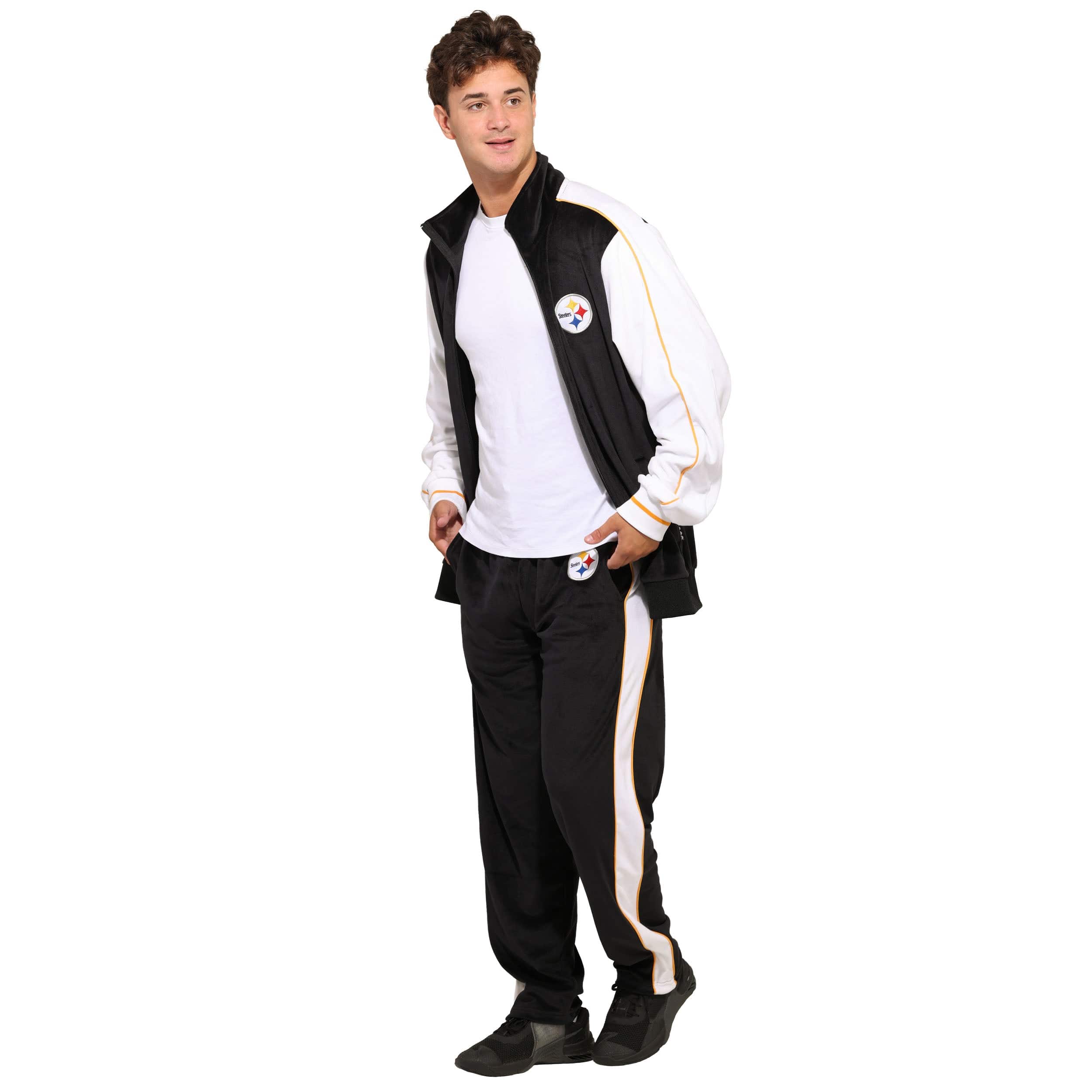 Pittsburgh Steelers NFL Two Tone Velour Pants - Image 5
