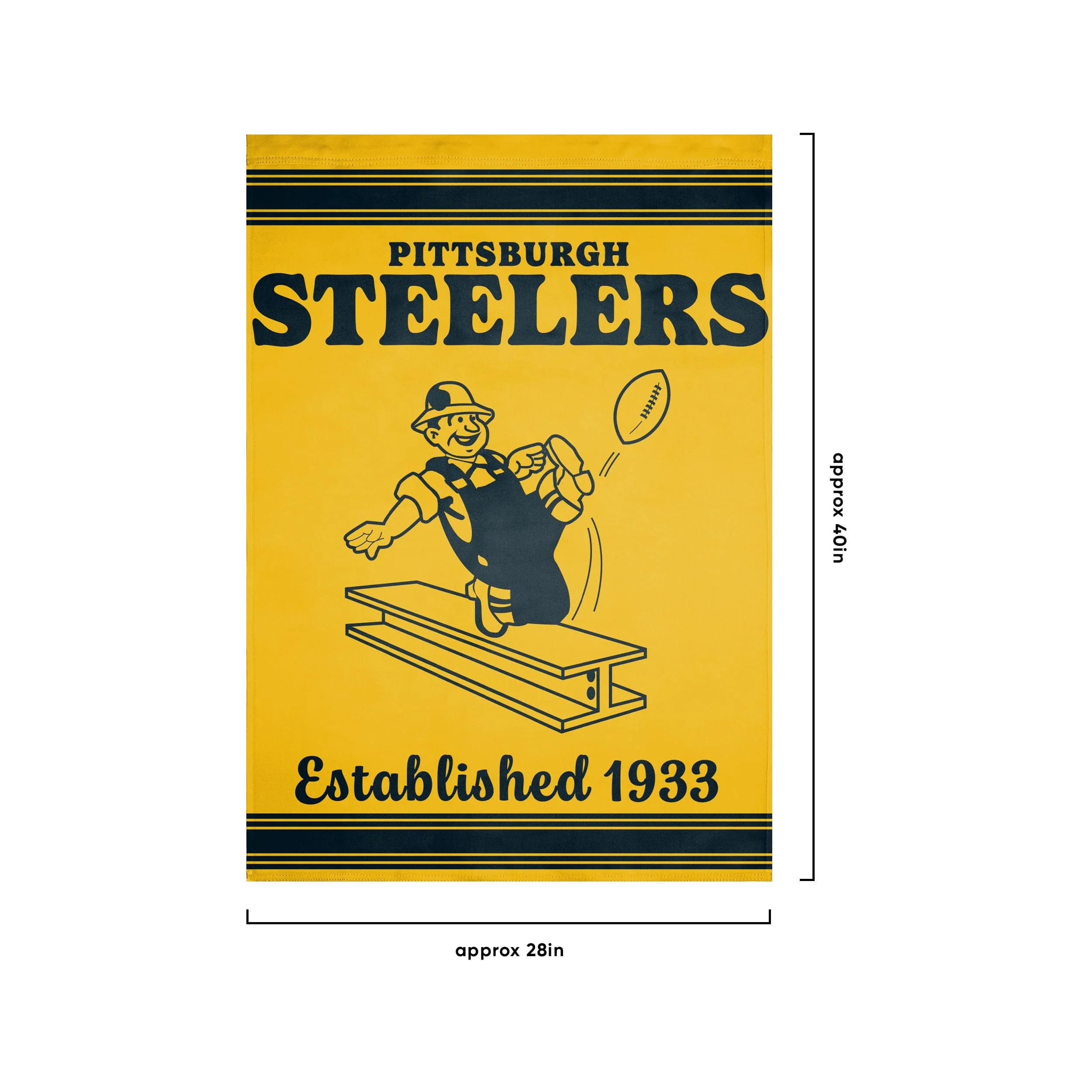 Pittsburgh Steelers NFL Vertical Retro Flag - Image 3