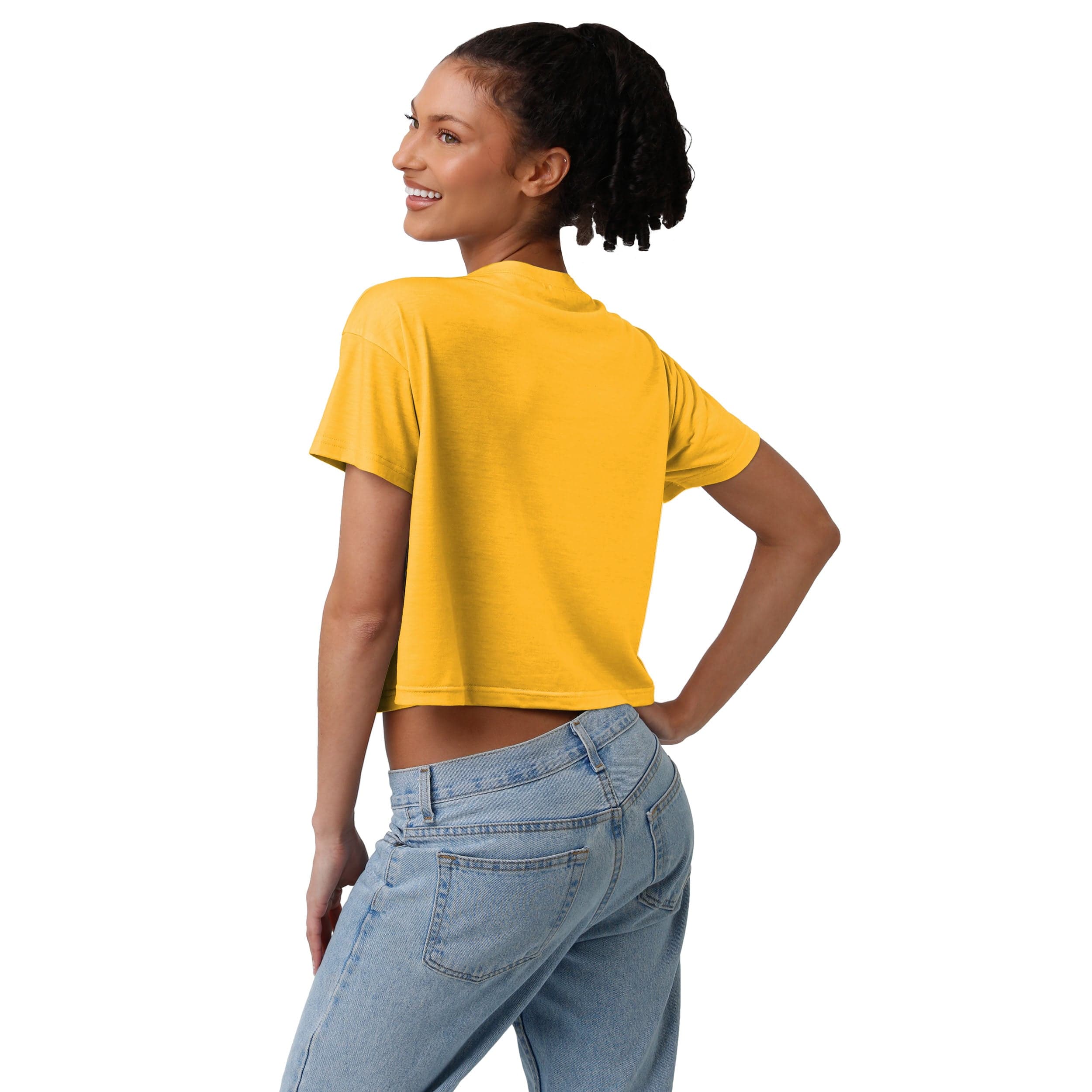 Pittsburgh Steelers NFL Womens Alternate Team Color Crop Top - Image 2
