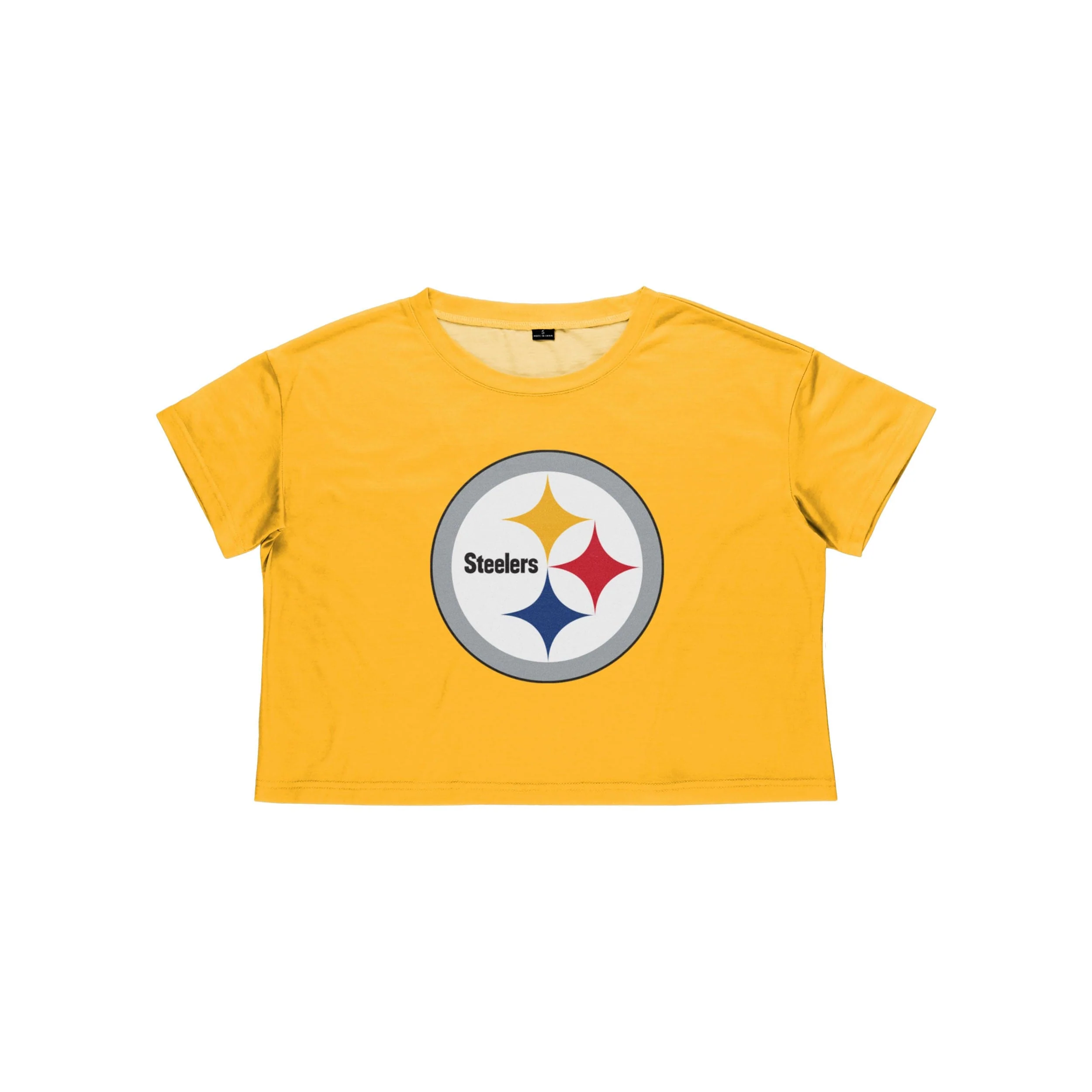 Pittsburgh Steelers NFL Womens Alternate Team Color Crop Top - Image 3