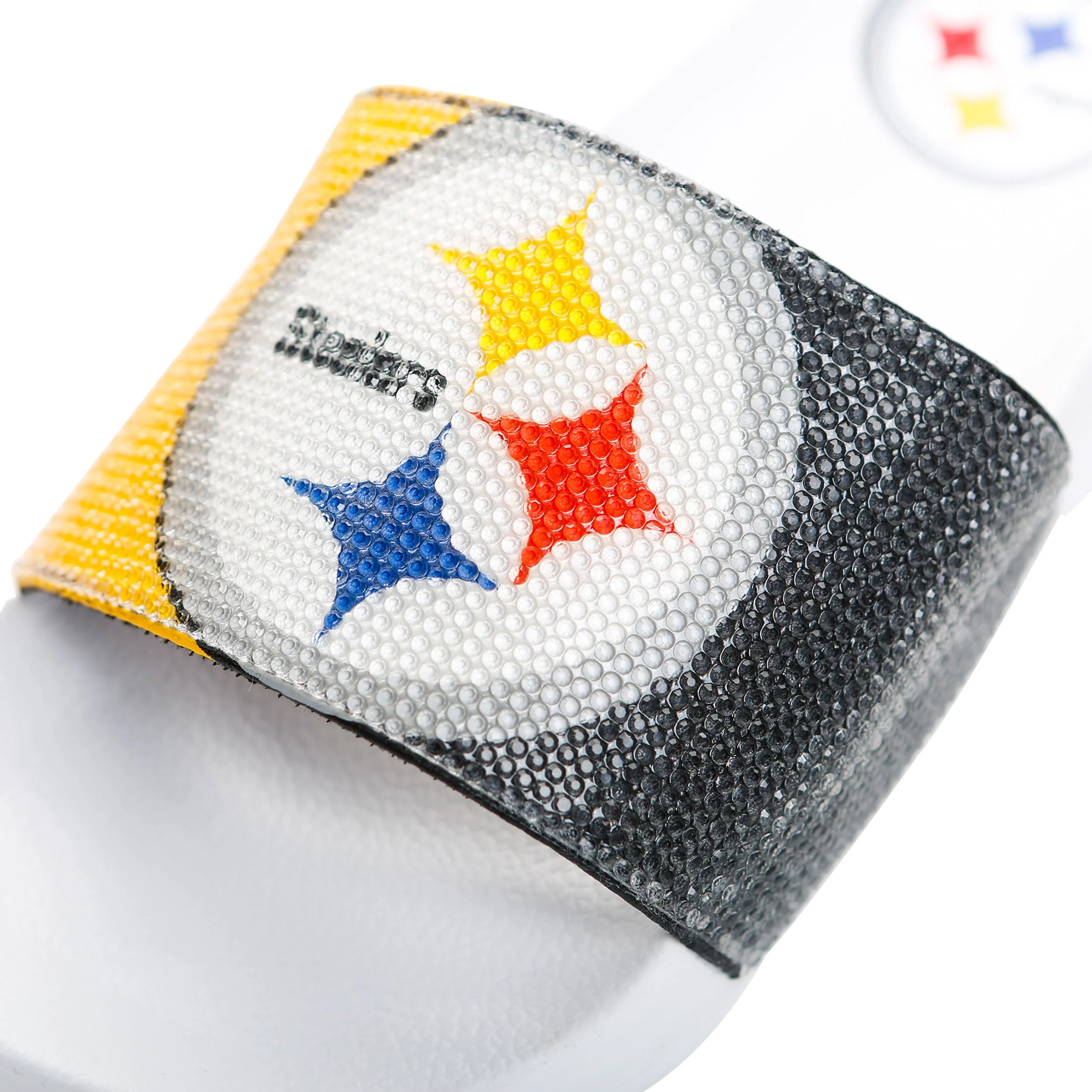 Pittsburgh Steelers NFL Womens Big Logo Shimmer Slide - Image 3