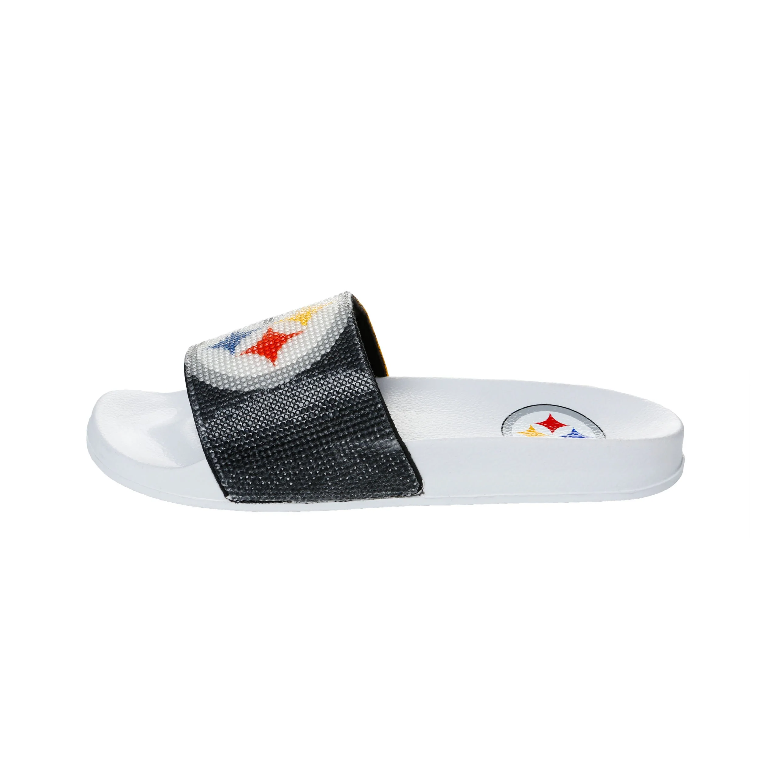 Pittsburgh Steelers NFL Womens Big Logo Shimmer Slide - Image 4
