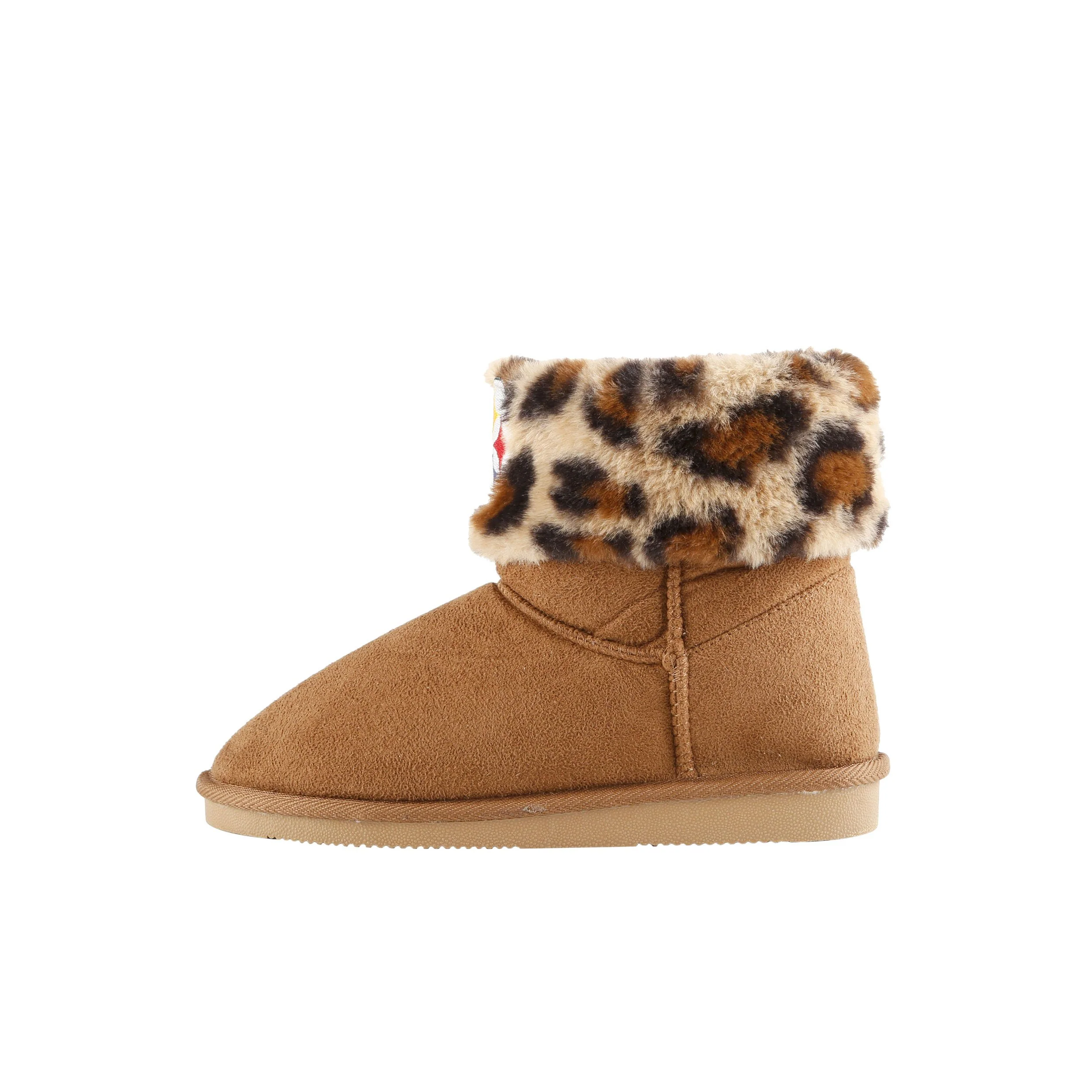 Pittsburgh Steelers NFL Womens Cheetah Fur Boots - Image 3