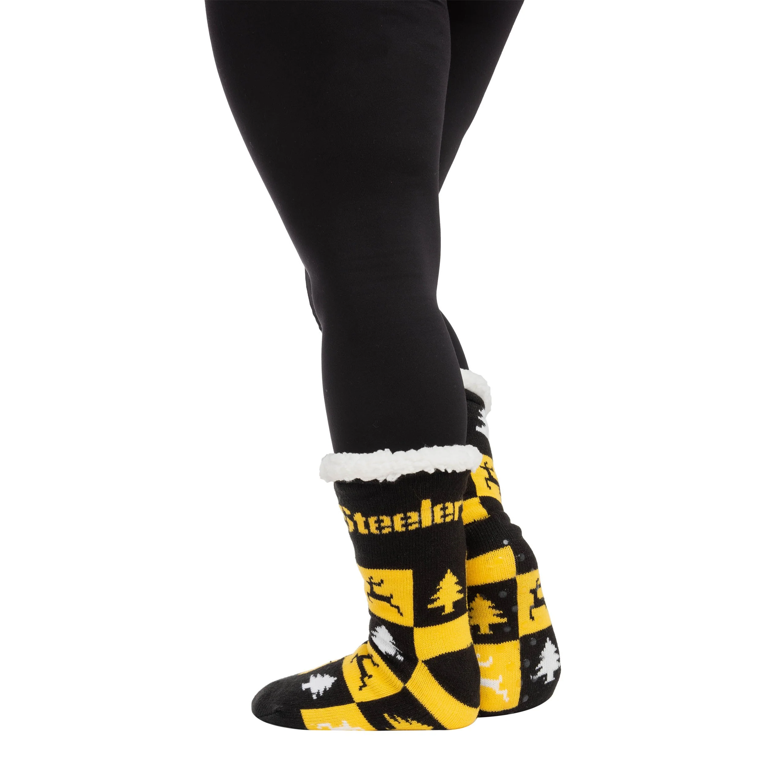 Pittsburgh Steelers NFL Womens Fan Footy 3 Pack Slipper Socks - Image 2