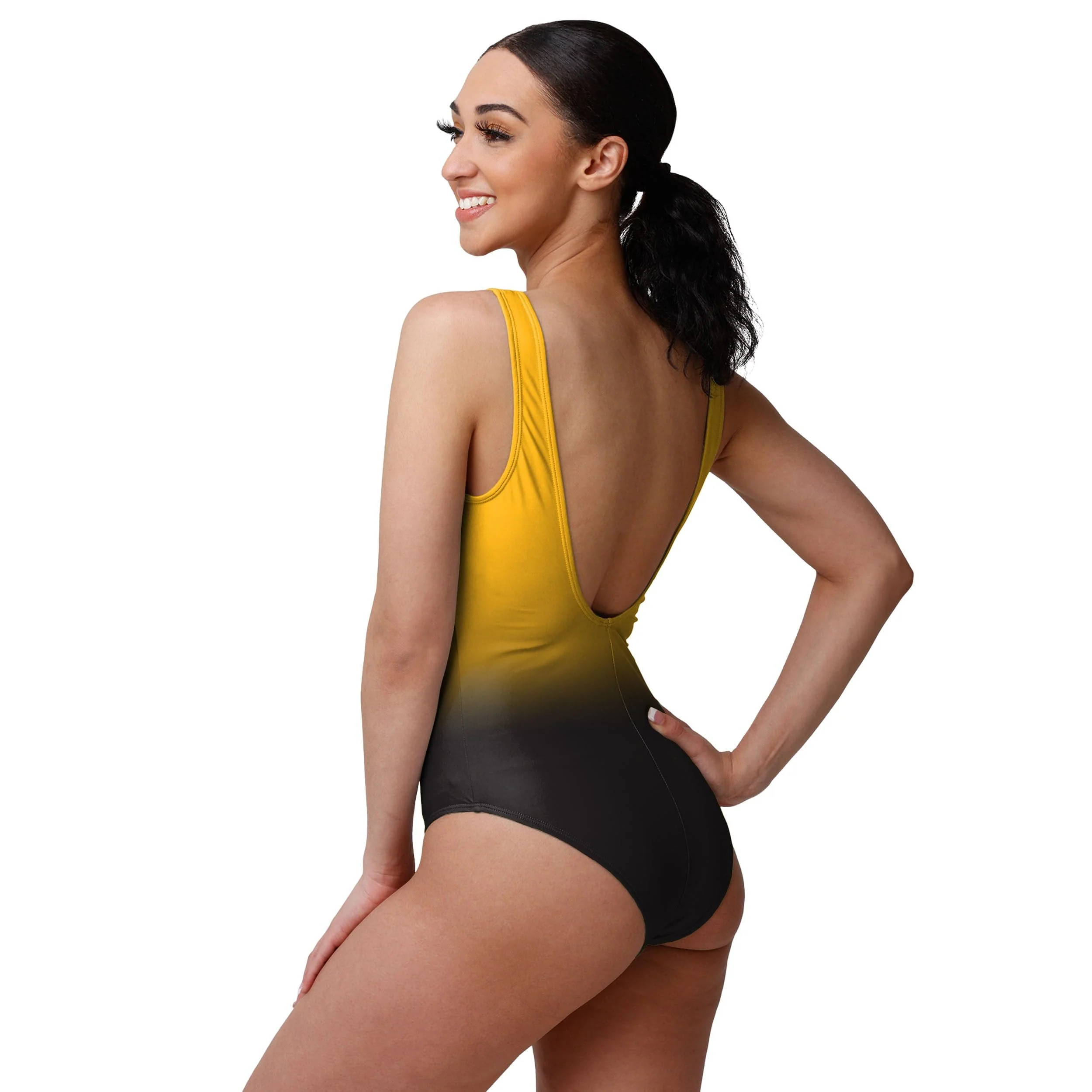 Pittsburgh Steelers NFL Womens Gametime Gradient One Piece Bathing Suit - Image 2