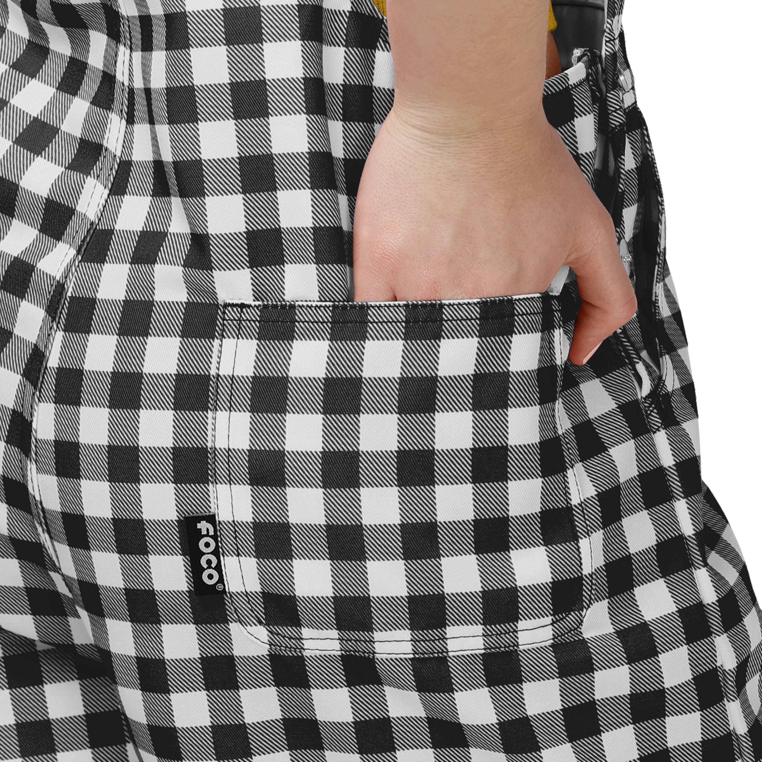 Pittsburgh Steelers NFL Womens Gingham Check Bib Shortalls - Image 5