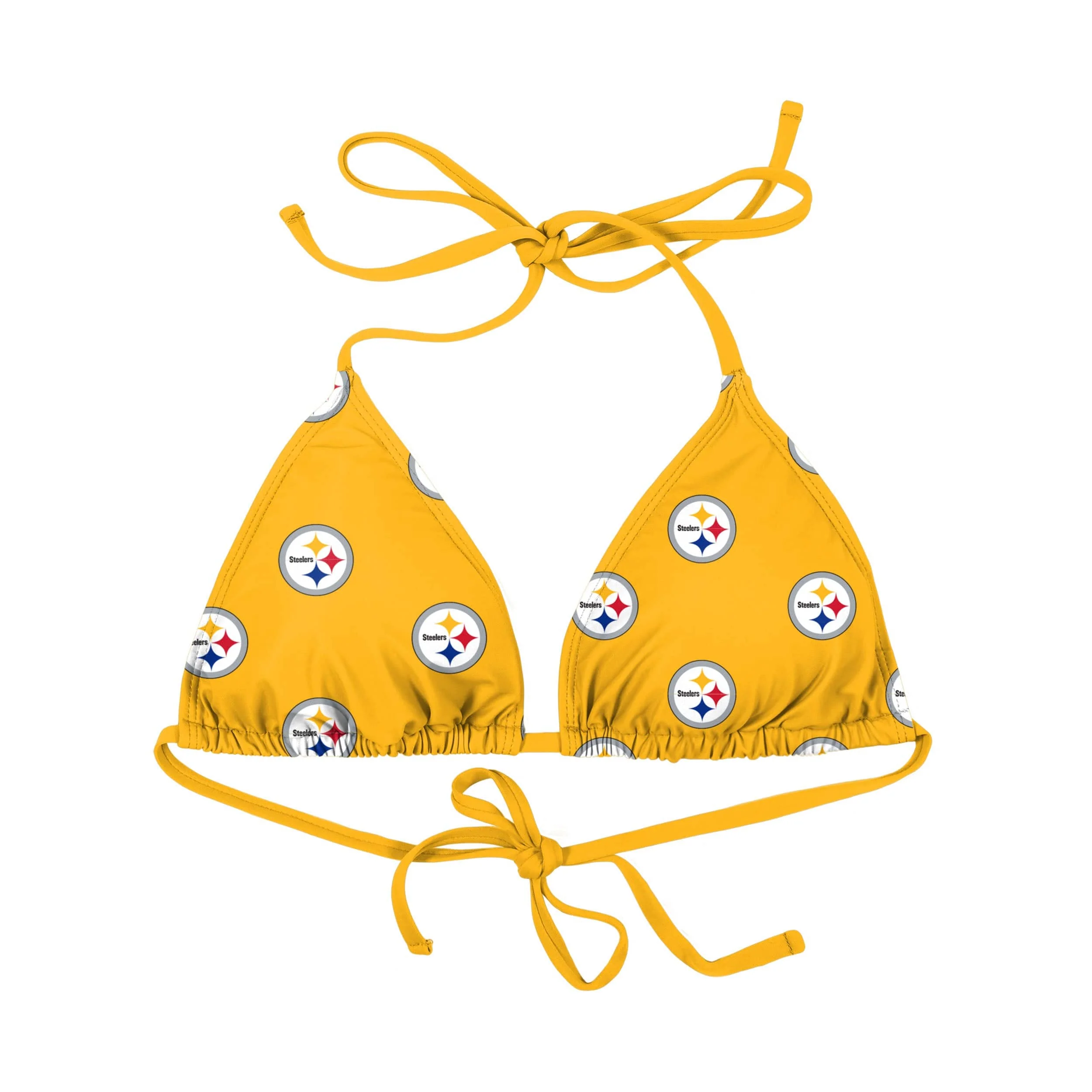 Pittsburgh Steelers NFL Womens Mini Print Bikini Top - Image 2