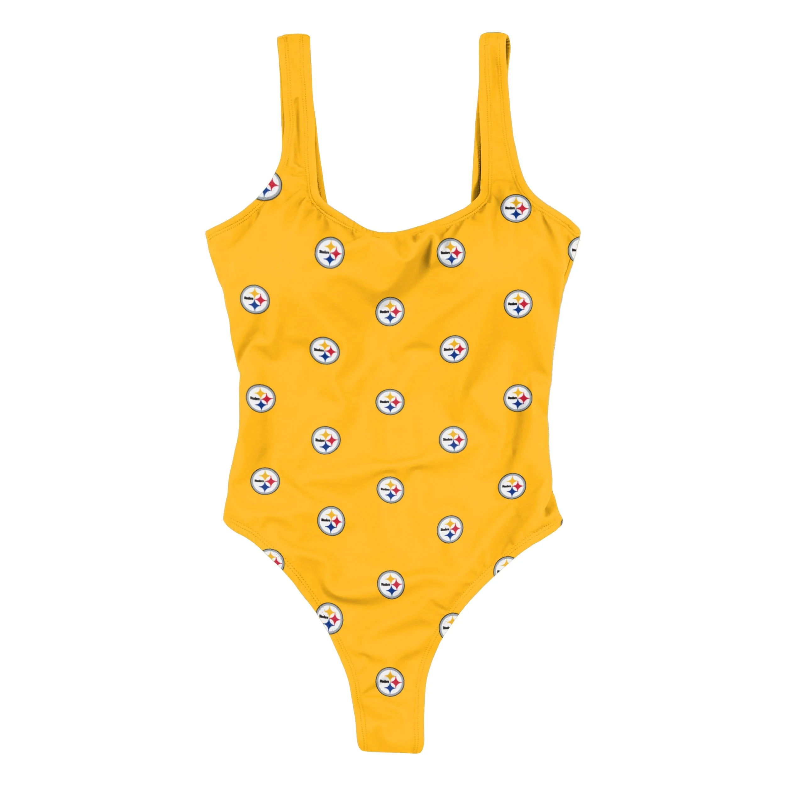 Pittsburgh Steelers NFL Womens Mini Print One Piece Bathing Suit - Image 3