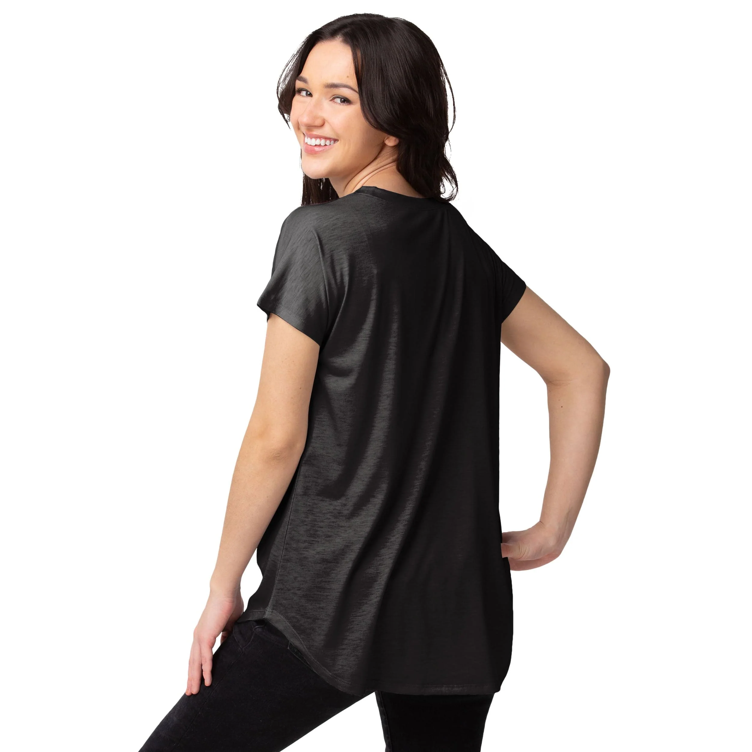 Pittsburgh Steelers NFL Womens Script Wordmark Tunic Top - Image 2