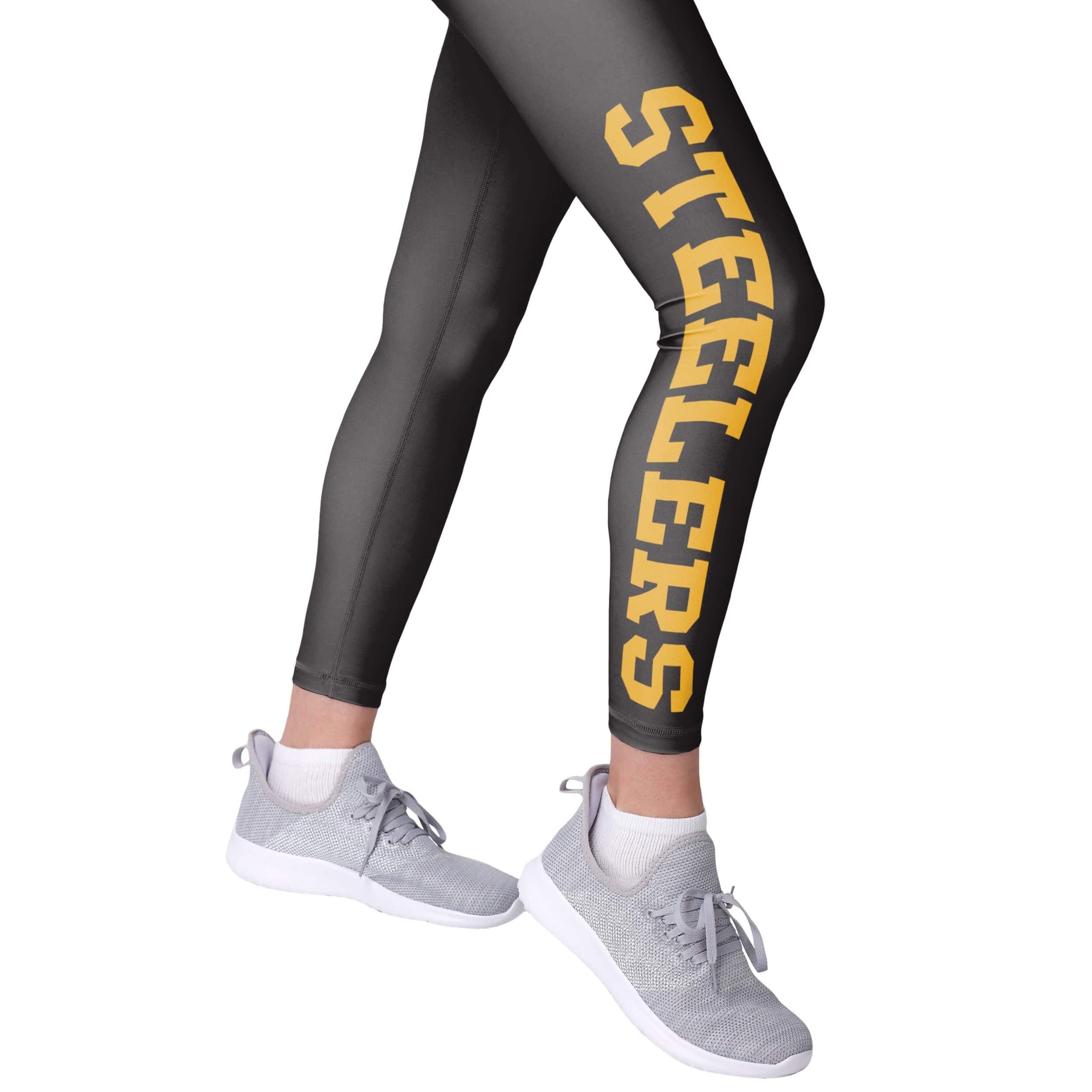 Pittsburgh Steelers NFL Womens Solid Big Wordmark Leggings - Image 4