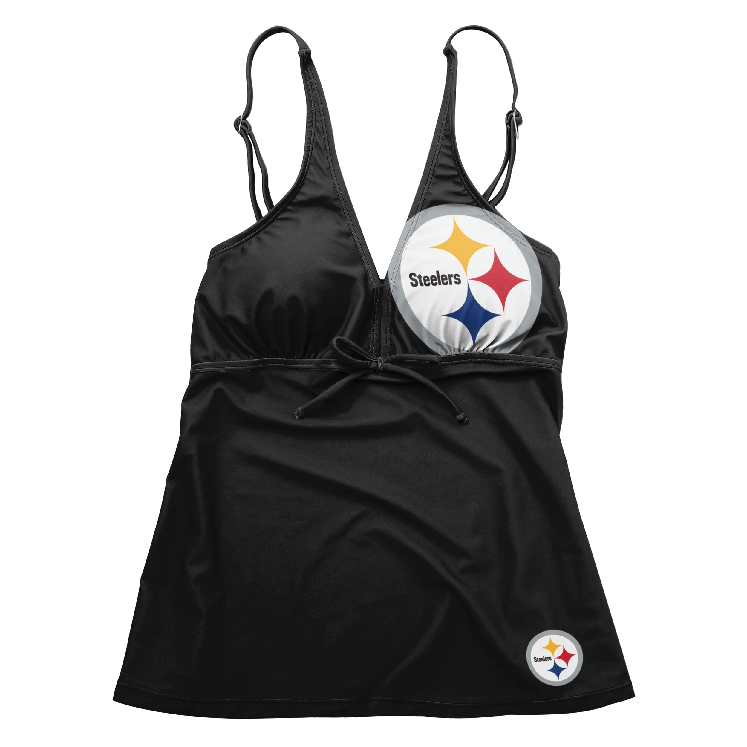 Pittsburgh Steelers NFL Womens Summertime Solid Tankini - Image 2