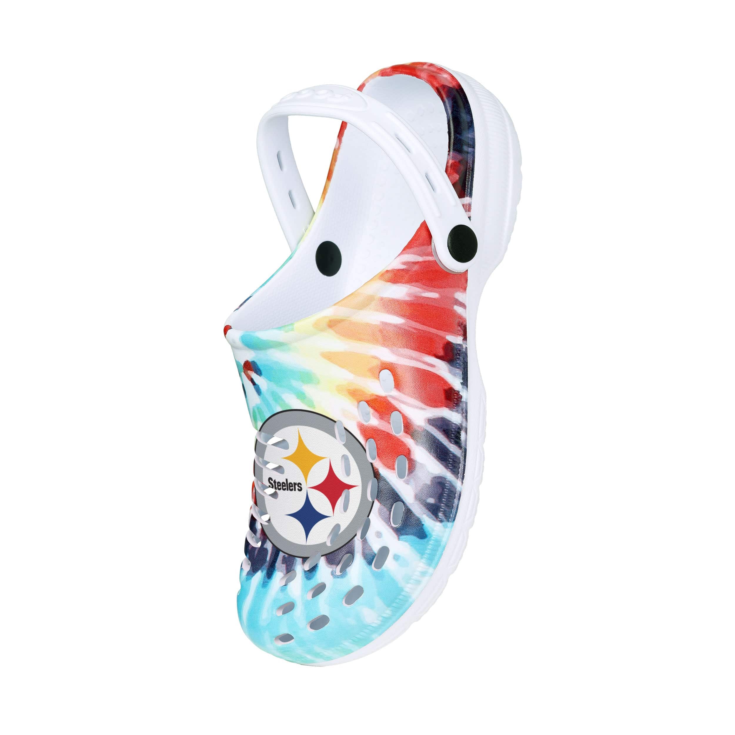 Pittsburgh Steelers NFL Womens Tie-Dye Clog With Strap - Image 3