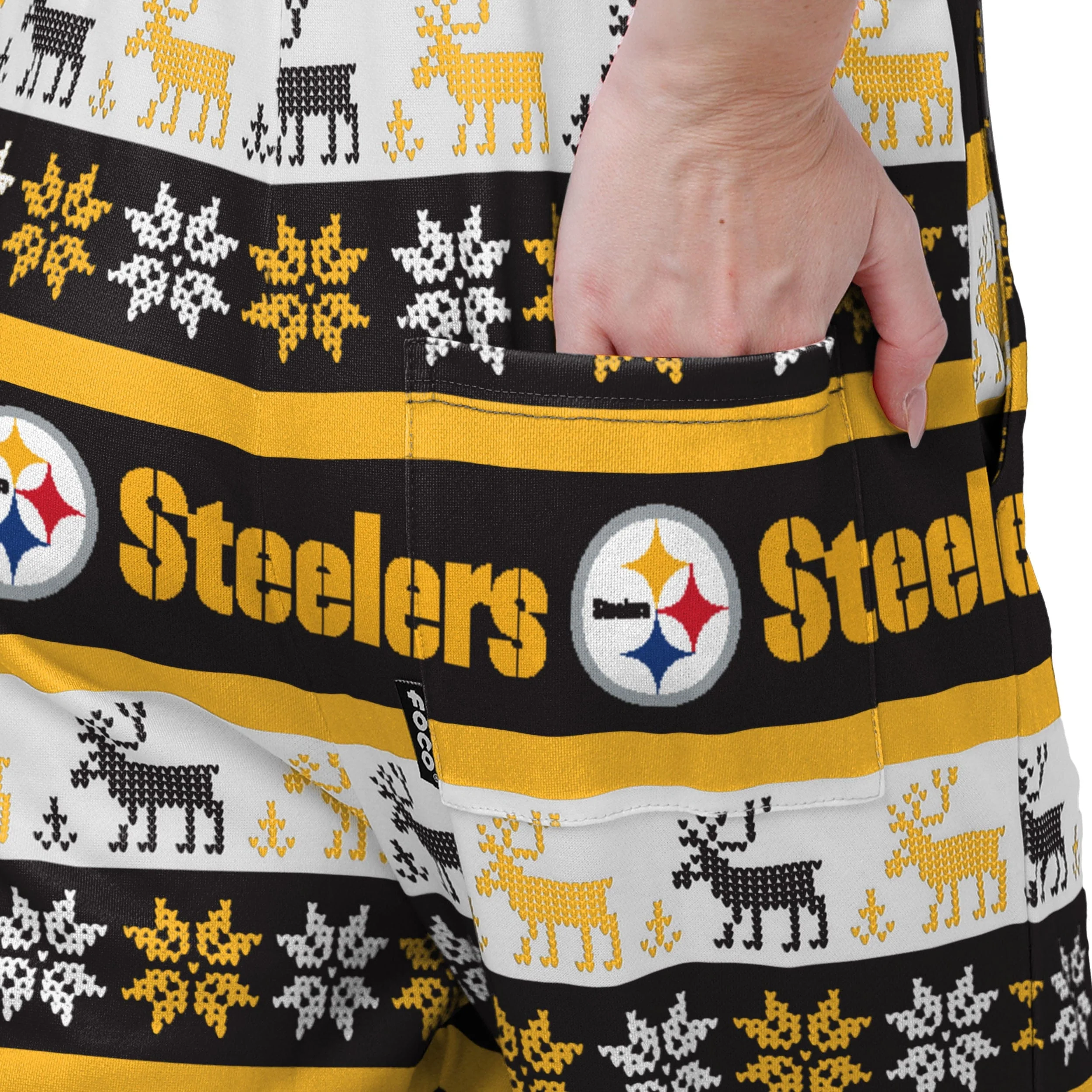 Pittsburgh Steelers NFL Womens Ugly Home Gating Bib Overalls - Image 6