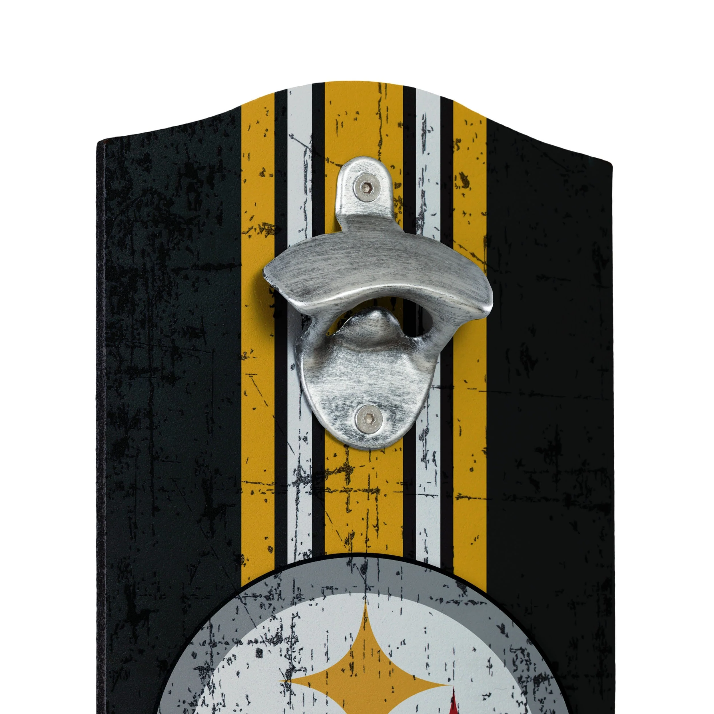 Pittsburgh Steelers NFL Wooden Bottle Cap Opener Sign - Image 3