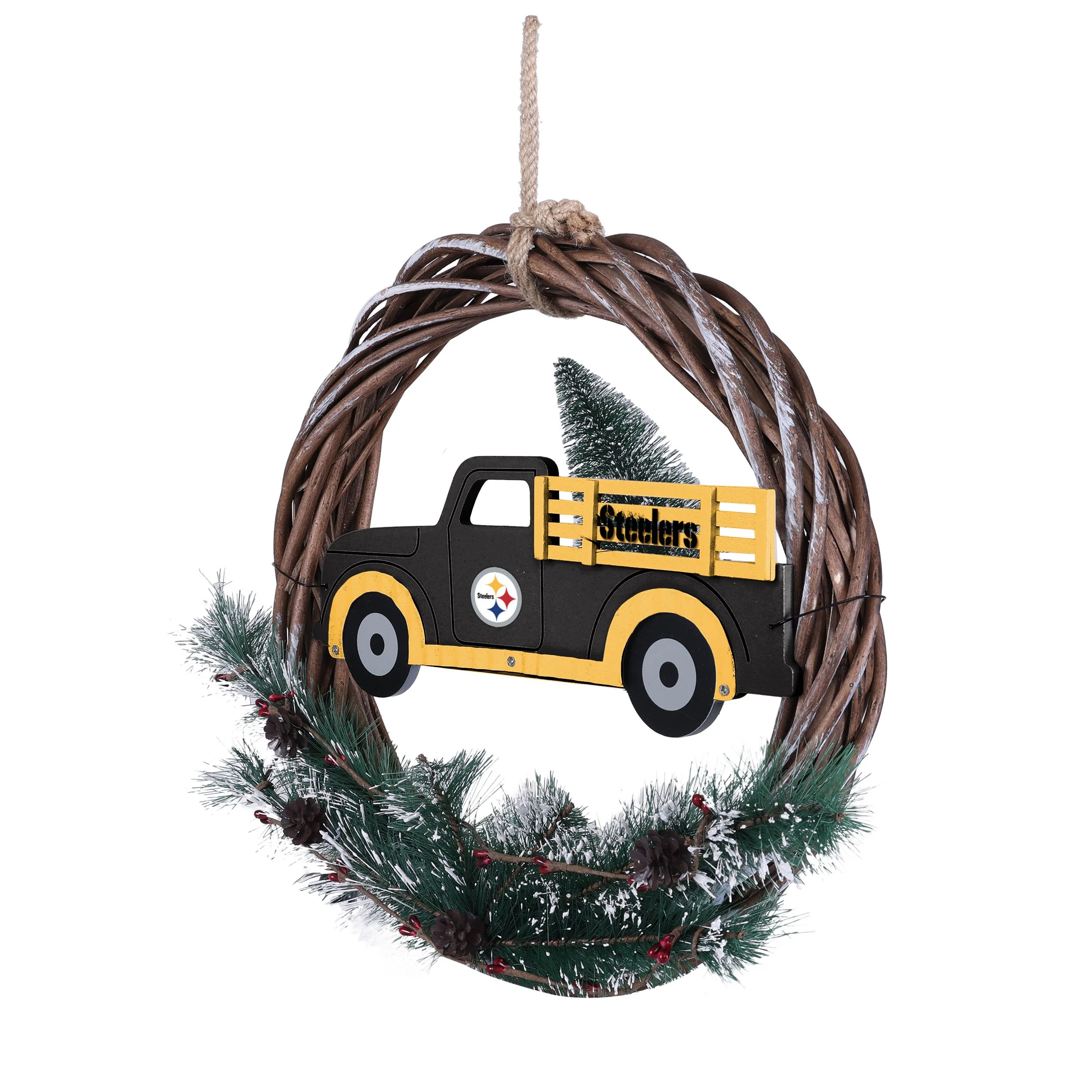 Pittsburgh Steelers NFL Wreath With Truck - Image 3