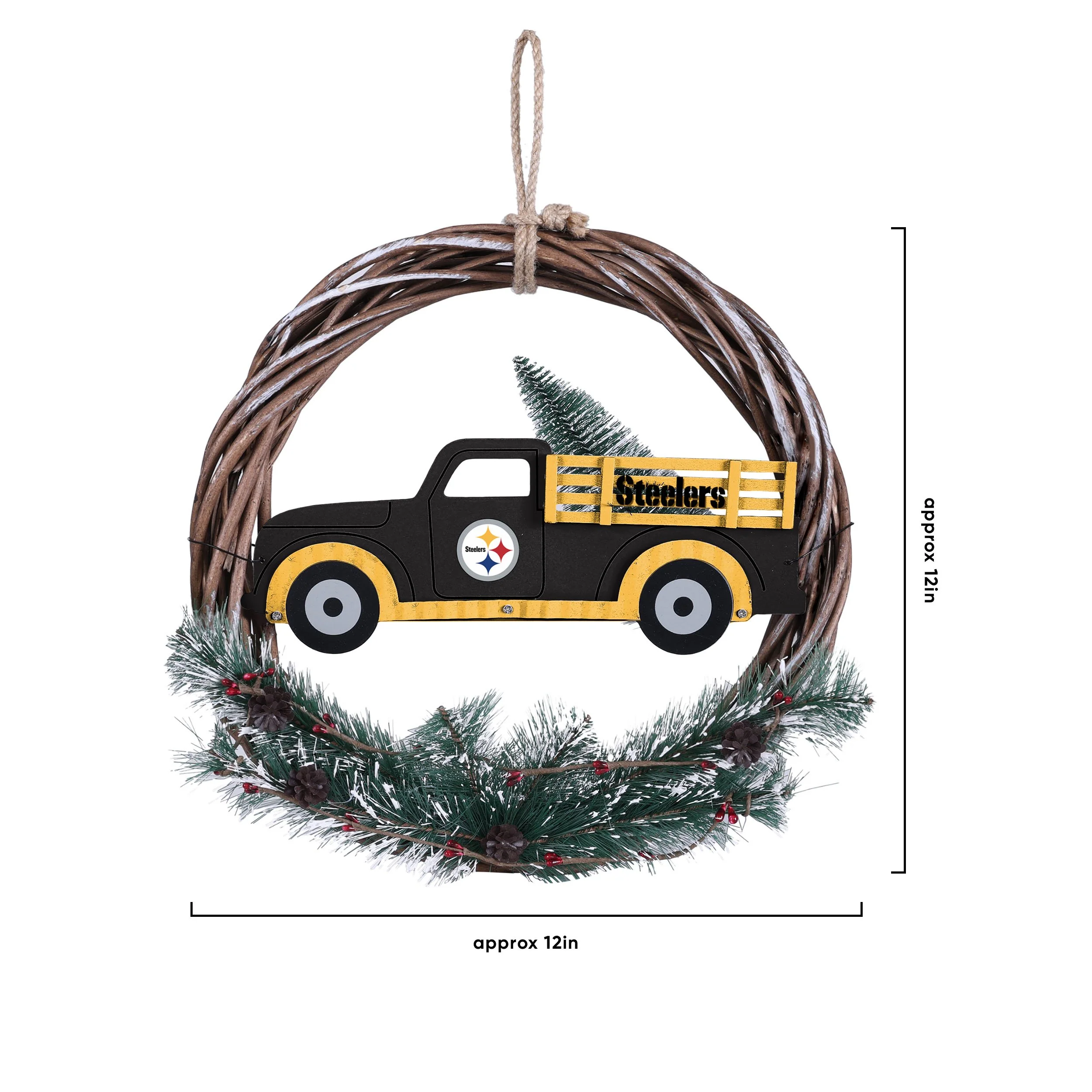 Pittsburgh Steelers NFL Wreath With Truck - Image 4