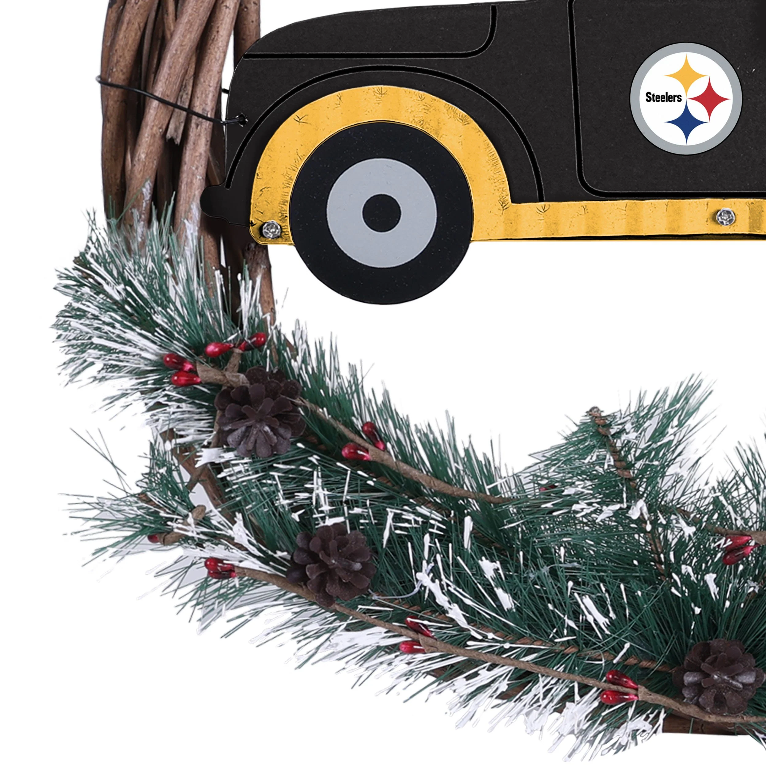 Pittsburgh Steelers NFL Wreath With Truck - Image 5