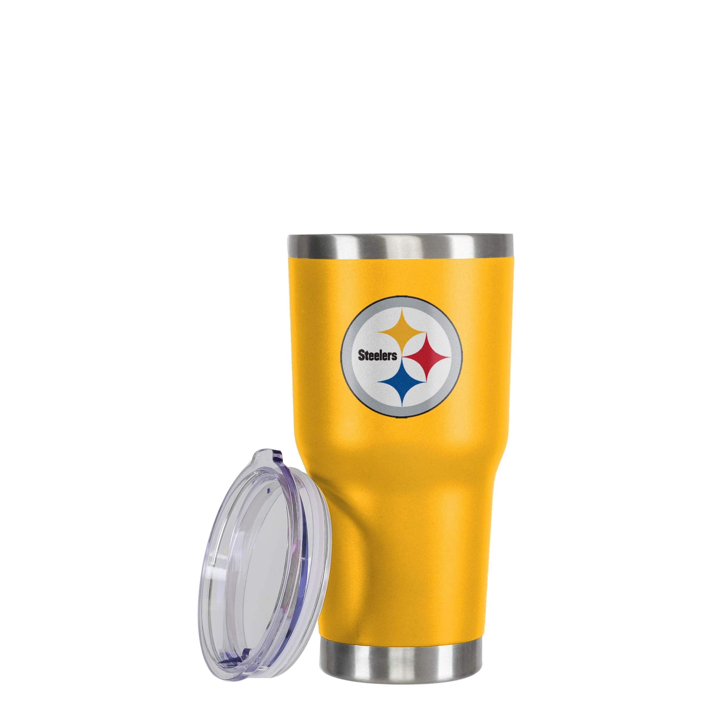Pittsburgh Steelers NFL Yellow Team Logo 30 oz Tumbler - Image 3