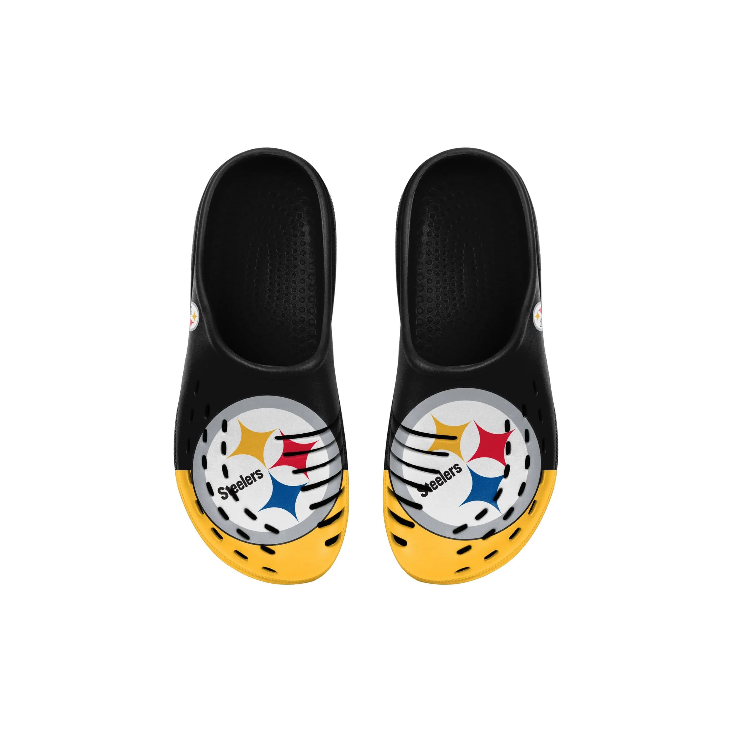 Pittsburgh Steelers NFL Youth Colorblock Big Logo Clog - Image 2