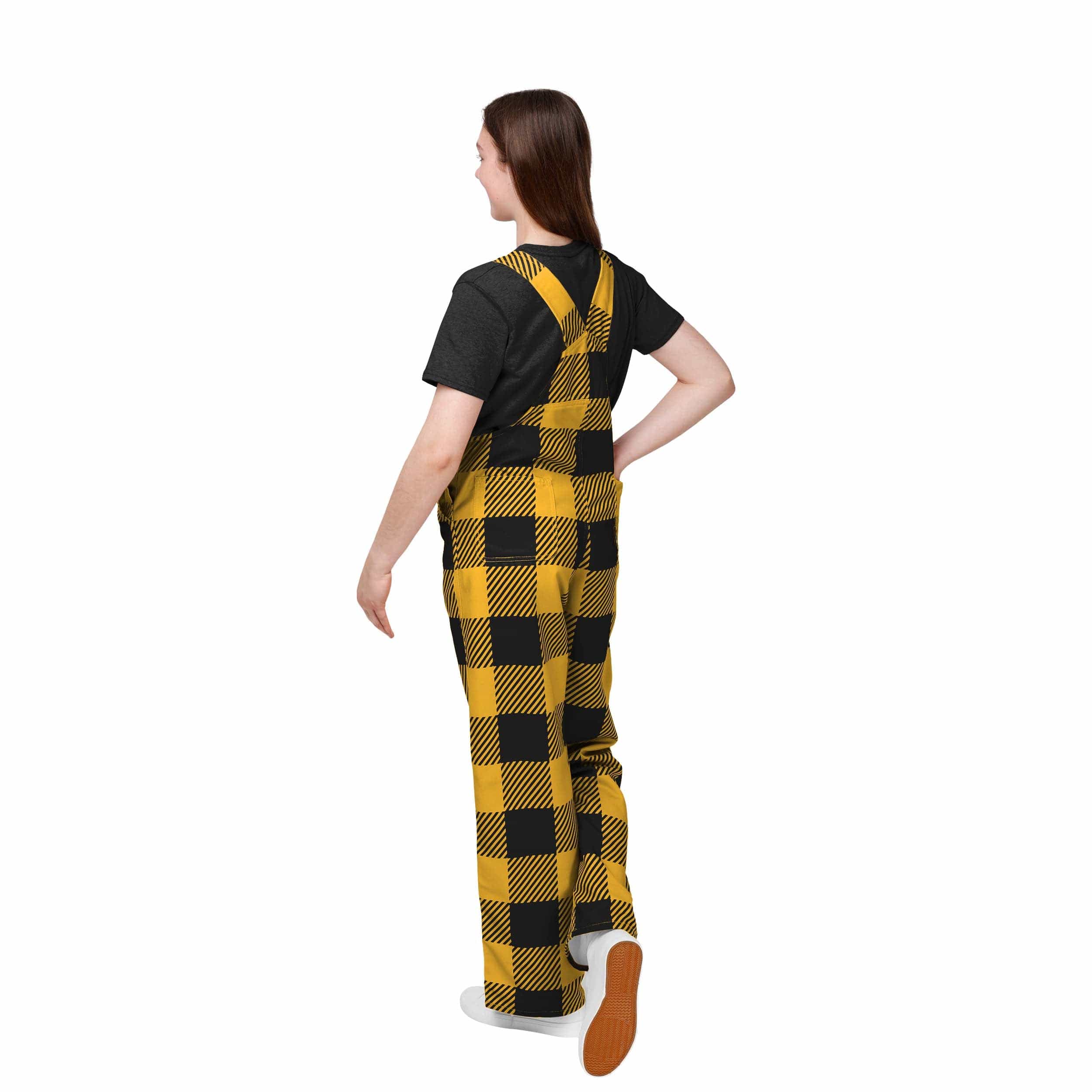 Pittsburgh Steelers NFL Youth Plaid Bib Overalls - Image 2