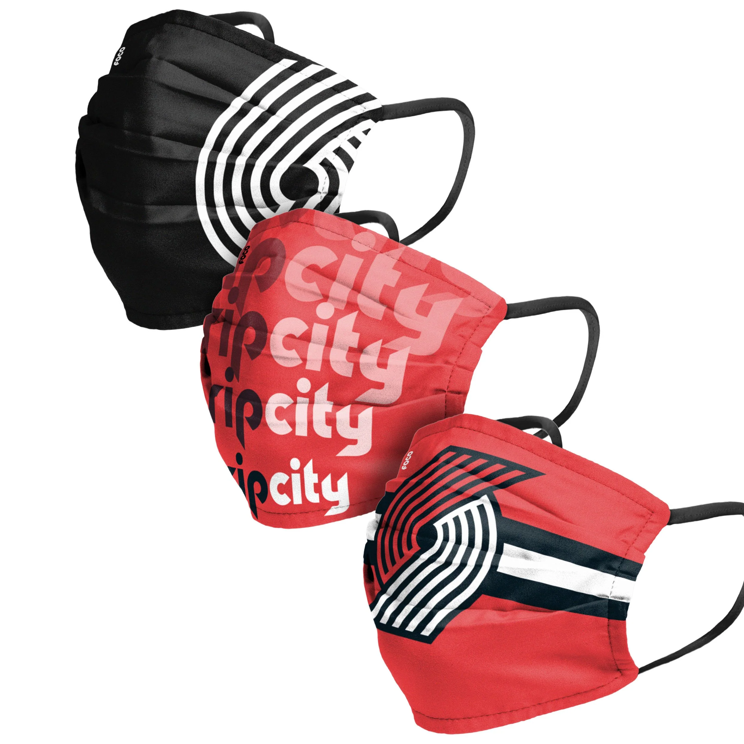 Portland Trail Blazers NBA Mens Matchday 3 Pack Face Cover