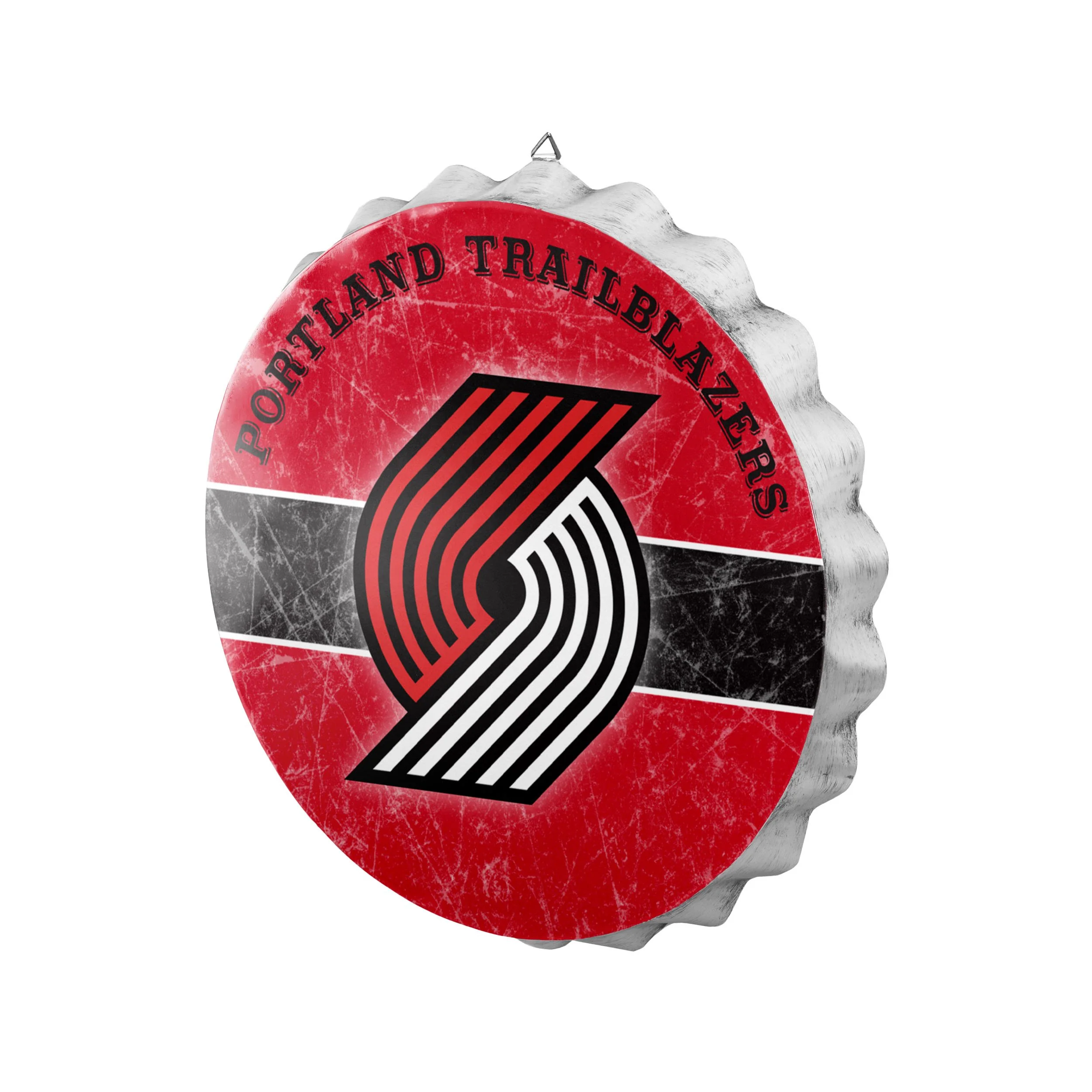 Portland Trail Blazers NBA Metal Distressed Bottlecap Sign - Image 2